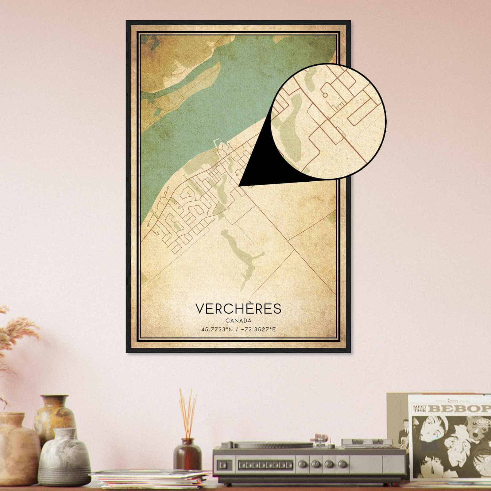 Deerfield Kansas Map Poster, Modern Home Decor Wall Art Print (Copy)