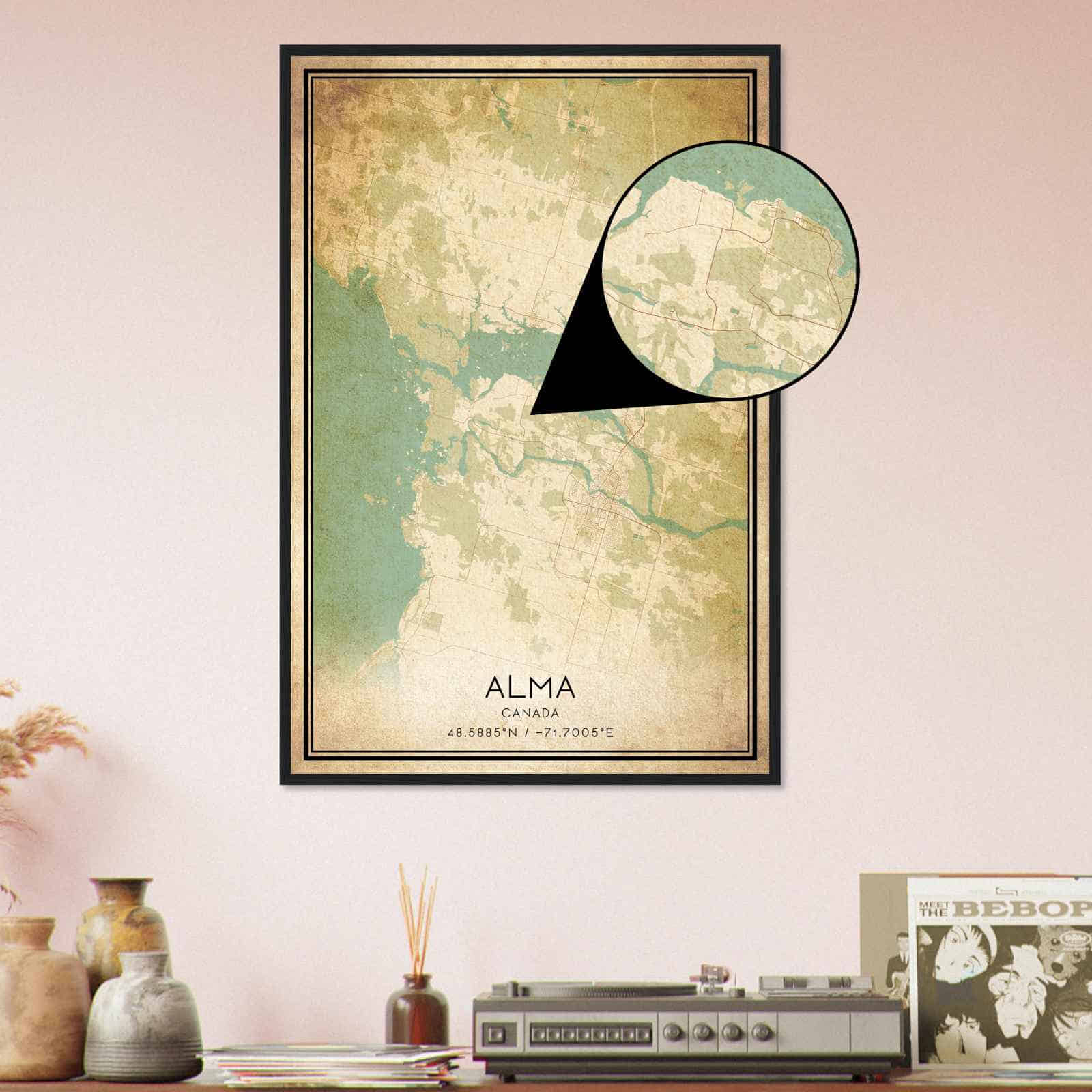 Deerfield Kansas Map Poster, Modern Home Decor Wall Art Print (Copy)
