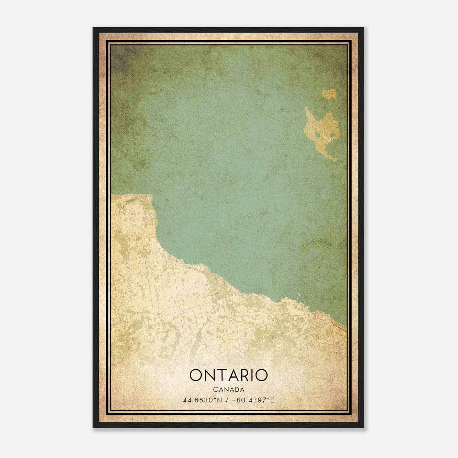 Vintage The Blue Mountains Canada Map Poster, The Blue Mountains City Road Wall Art Print