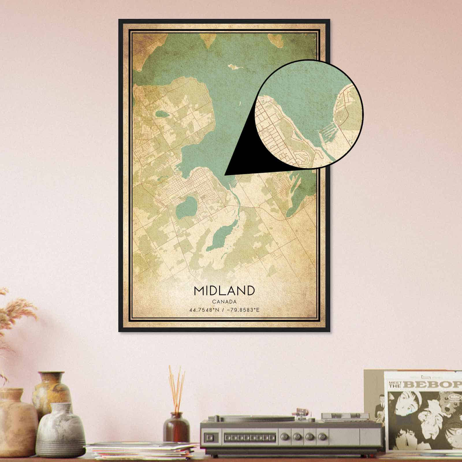Deerfield Kansas Map Poster, Modern Home Decor Wall Art Print (Copy)
