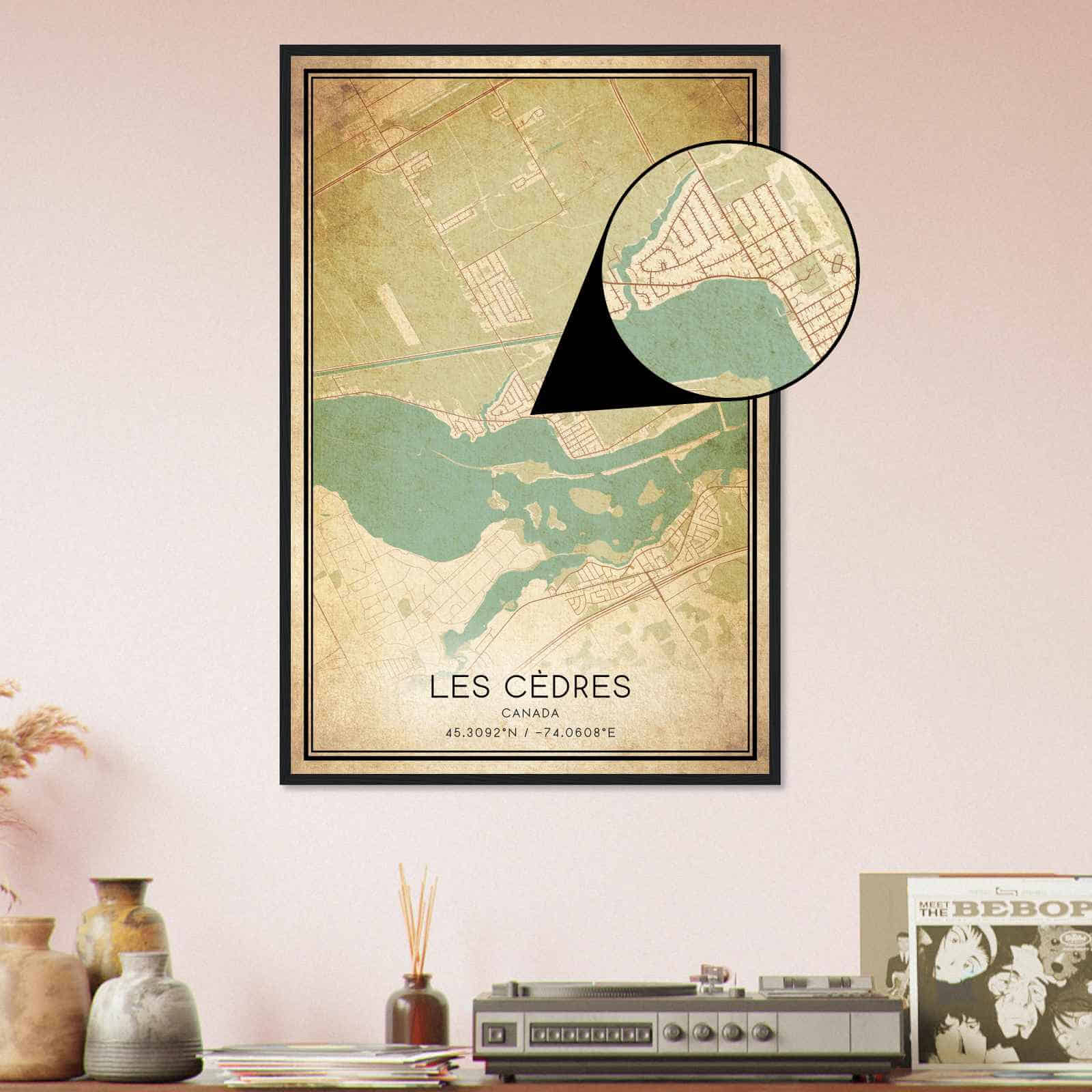 Deerfield Kansas Map Poster, Modern Home Decor Wall Art Print (Copy)