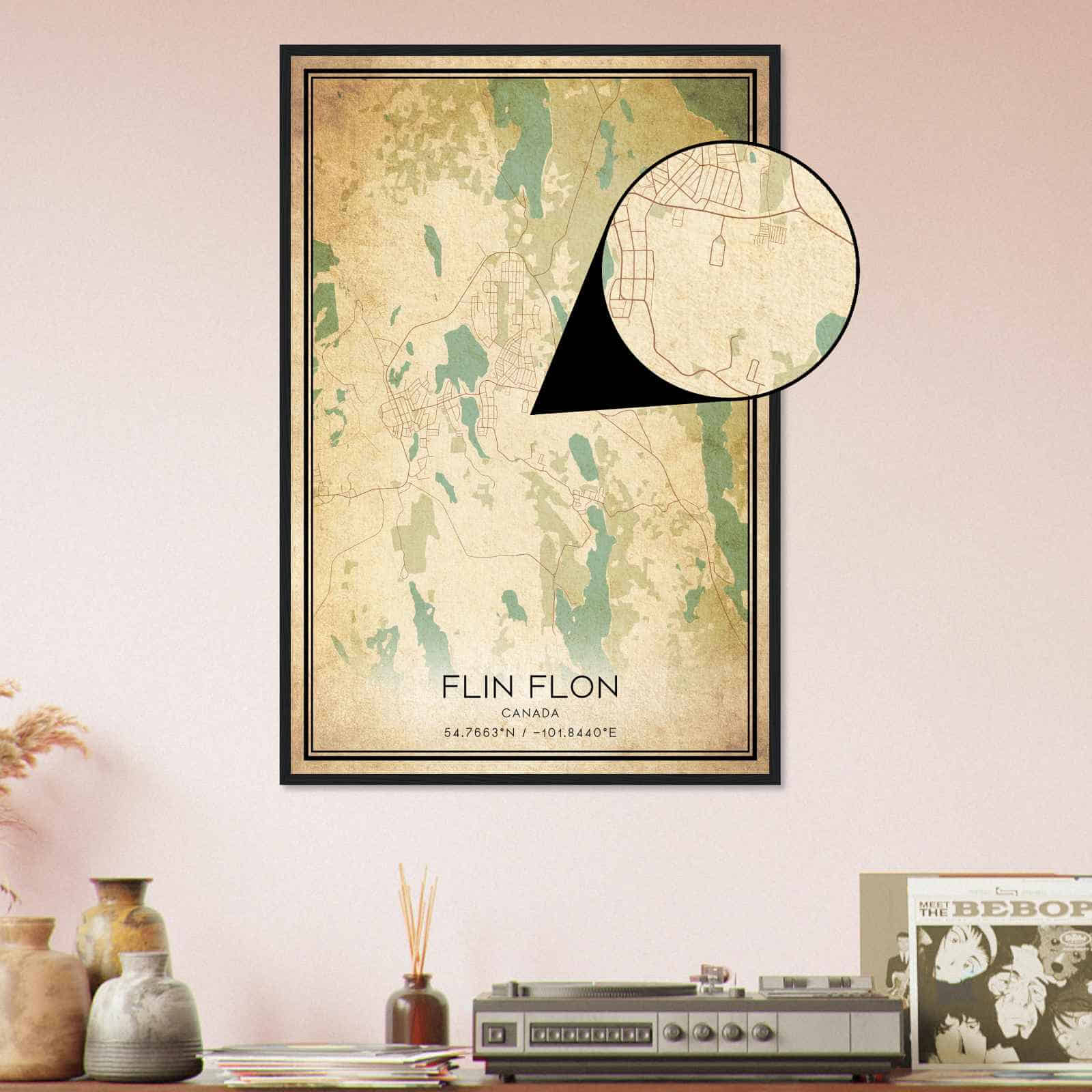 Deerfield Kansas Map Poster, Modern Home Decor Wall Art Print (Copy)