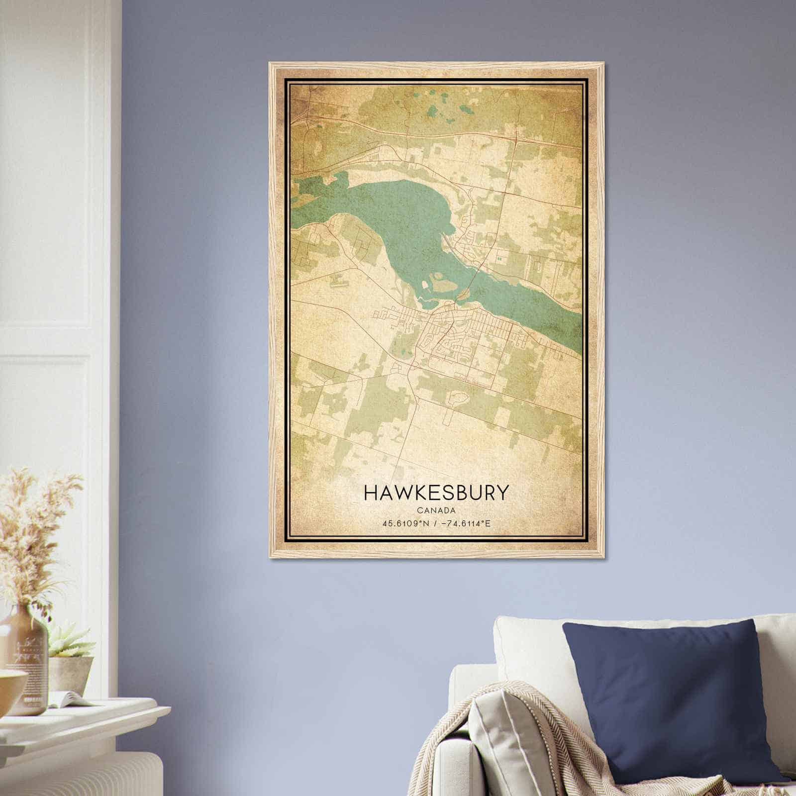 Deerfield Kansas Map Poster, Modern Home Decor Wall Art Print (Copy)
