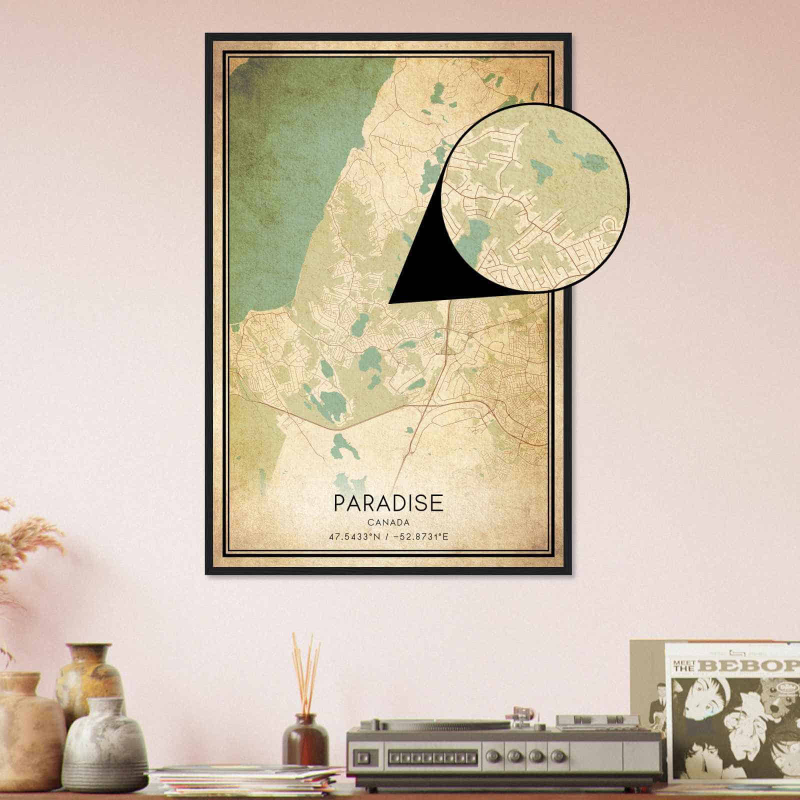 Deerfield Kansas Map Poster, Modern Home Decor Wall Art Print (Copy)