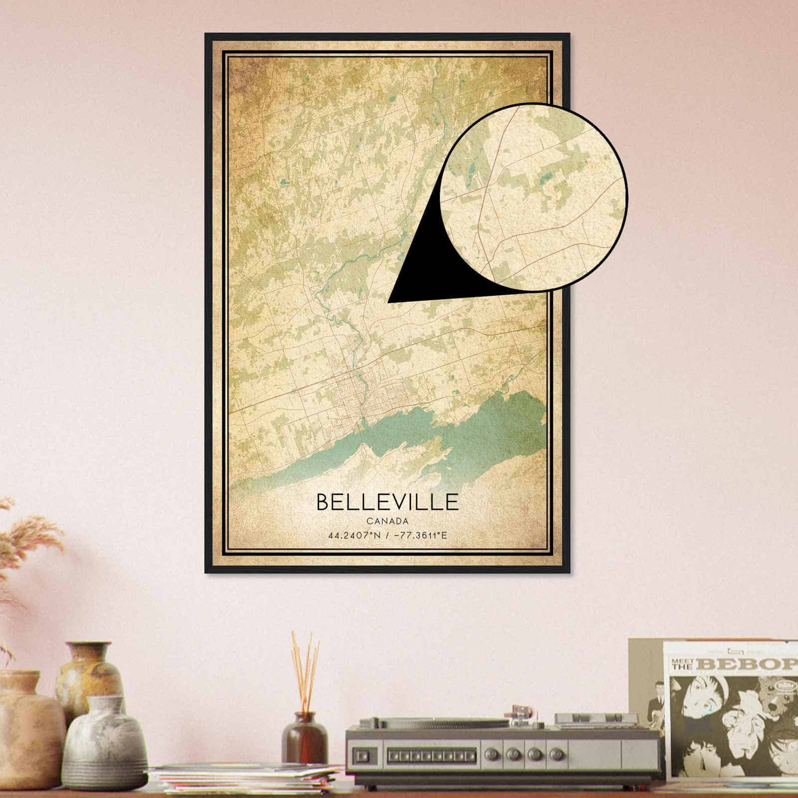 Deerfield Kansas Map Poster, Modern Home Decor Wall Art Print (Copy)