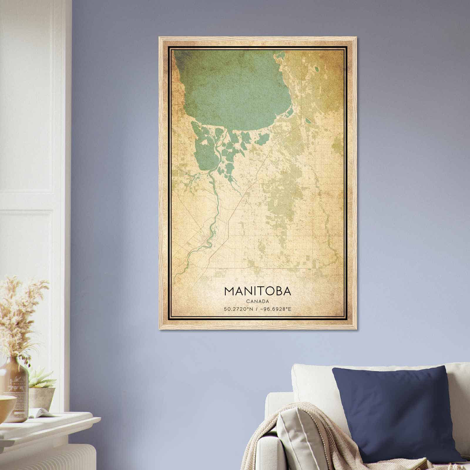 Deerfield Kansas Map Poster, Modern Home Decor Wall Art Print (Copy)