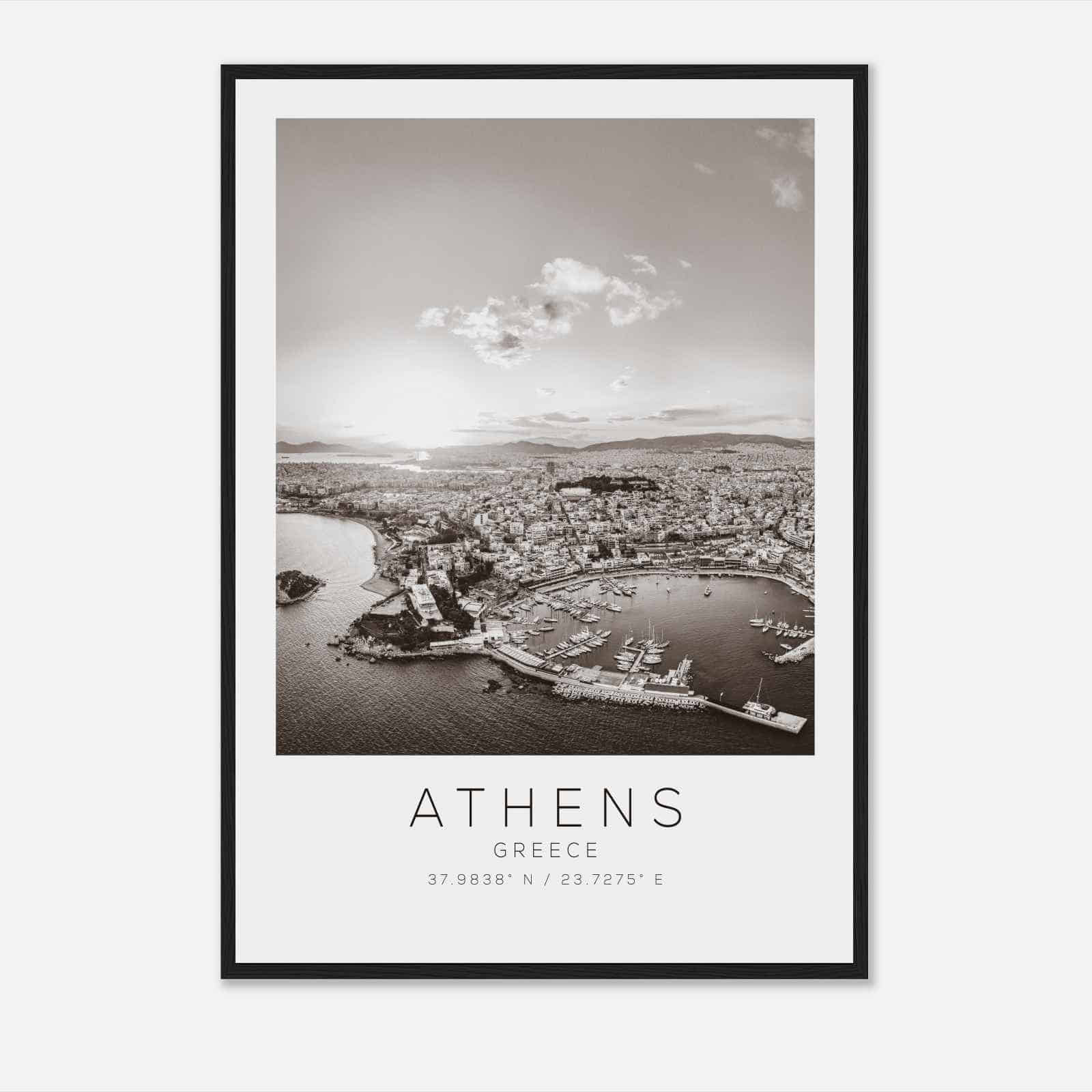 Athens Greece Travel Photo Poster BW, Athens Travel Print, Minimalist Travel Poster Print DS2