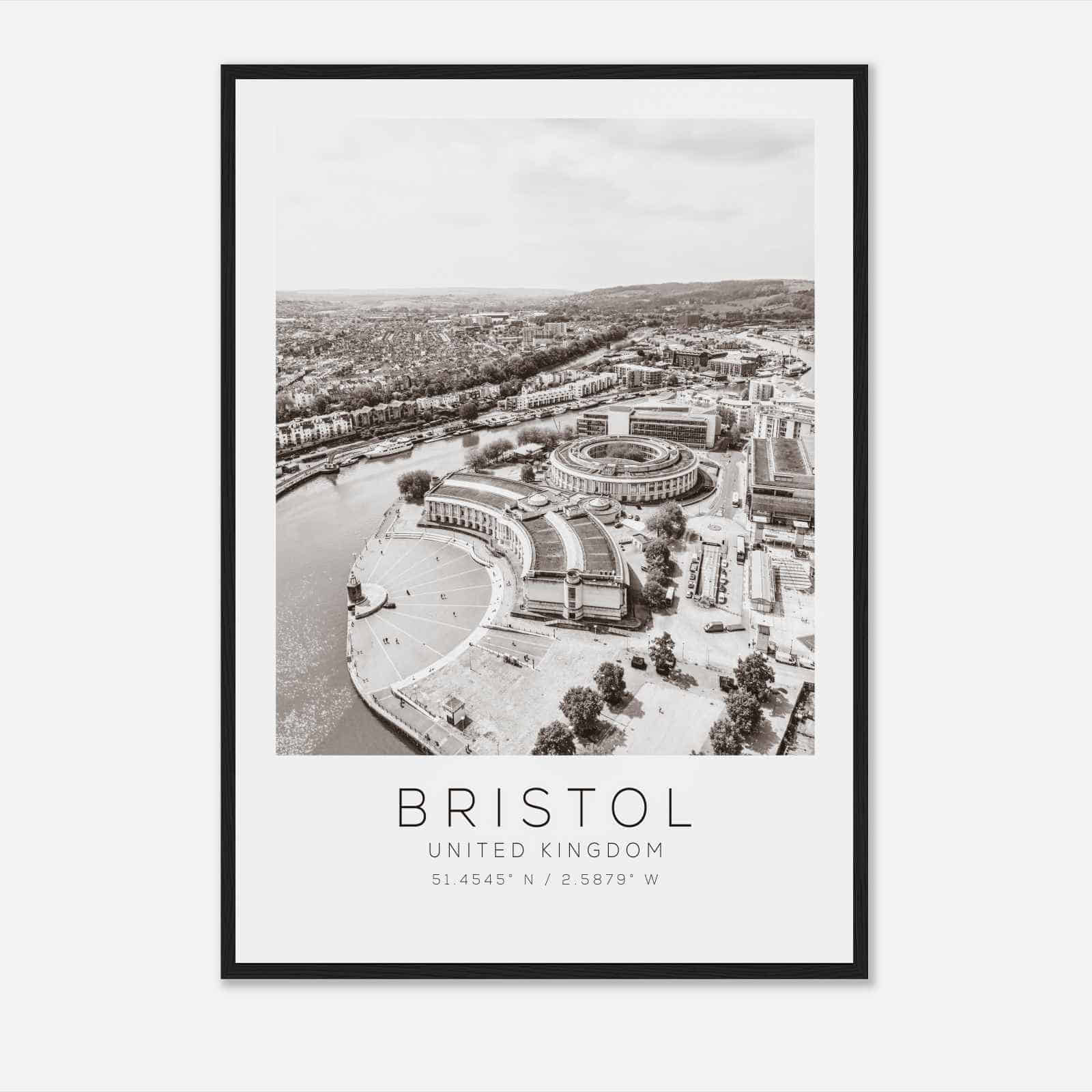 BRISTOL United Kingdom Travel Photo Poster BW, BRISTOL Travel Print, Minimalist Travel Poster Print