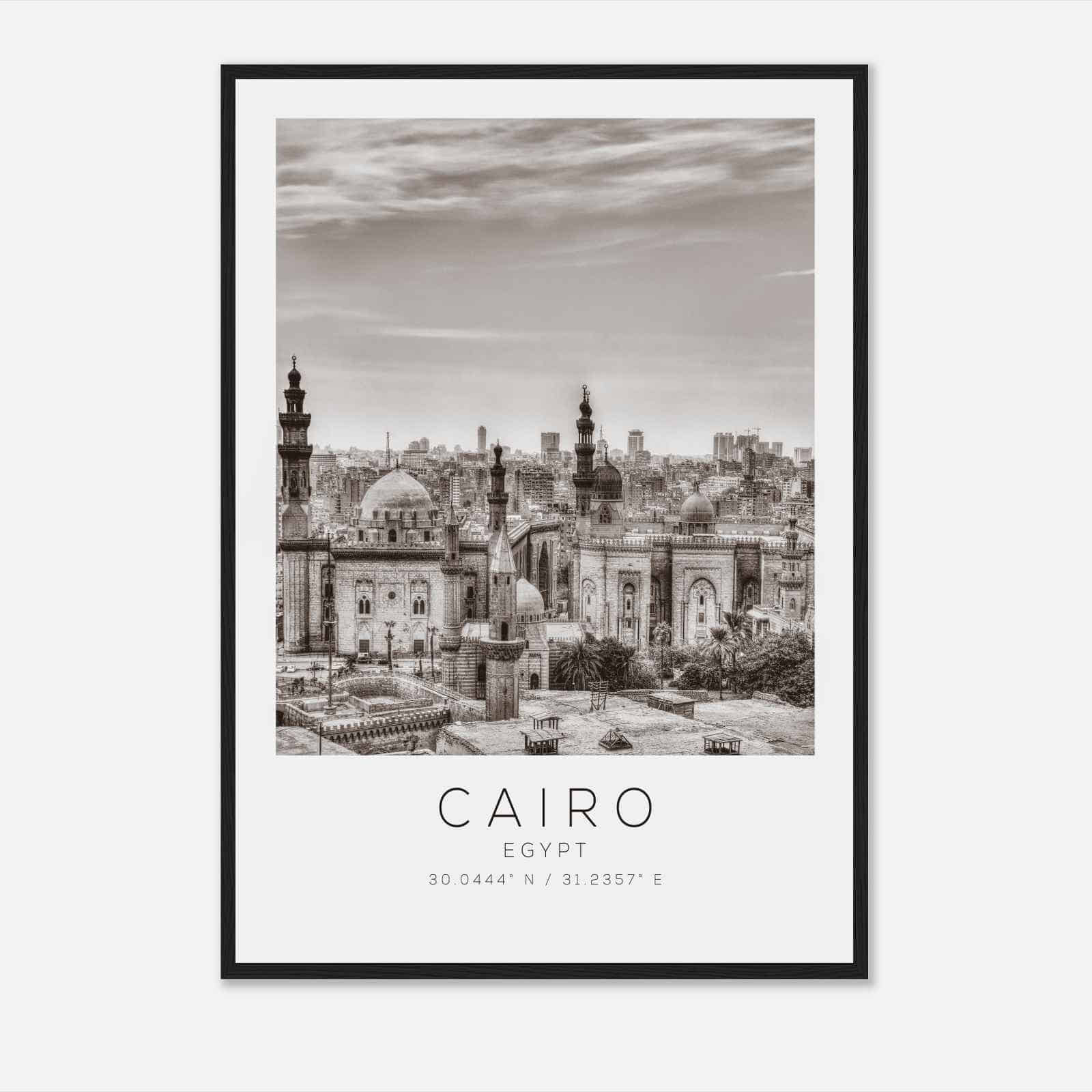 Cairo Egypt Travel Photo Poster BW, Cairo Travel Print, Minimalist Travel Poster Print DS2