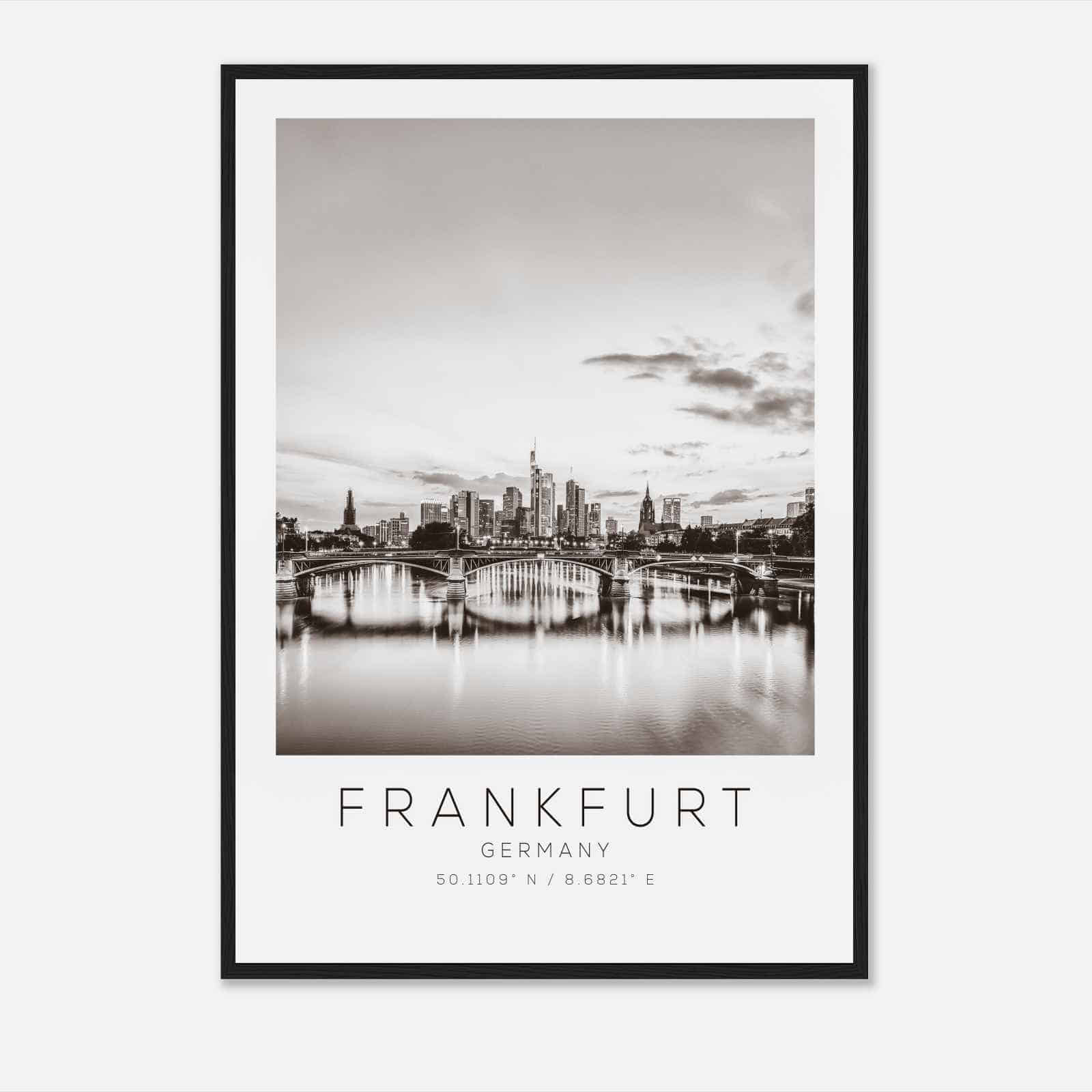 FRANKFURT Germany Travel Photo Poster BW, FRANKFURT Travel Print, Minimalist Travel Poster Print3
