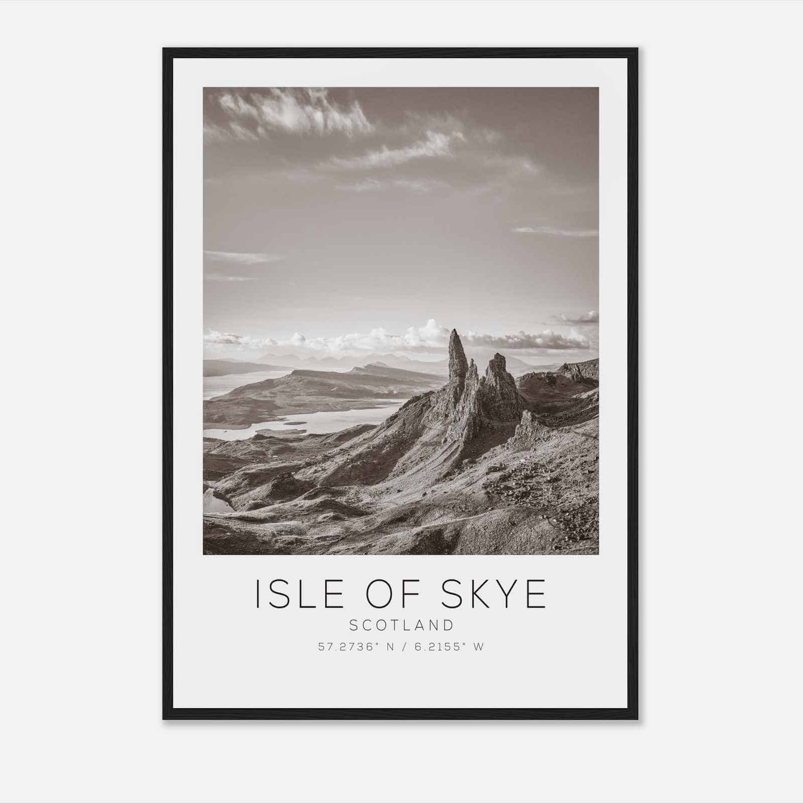 Isle of Skye Scotland Travel Photo Poster BW, Isle of Skye Travel Print, Minimalist Travel Poster Print3