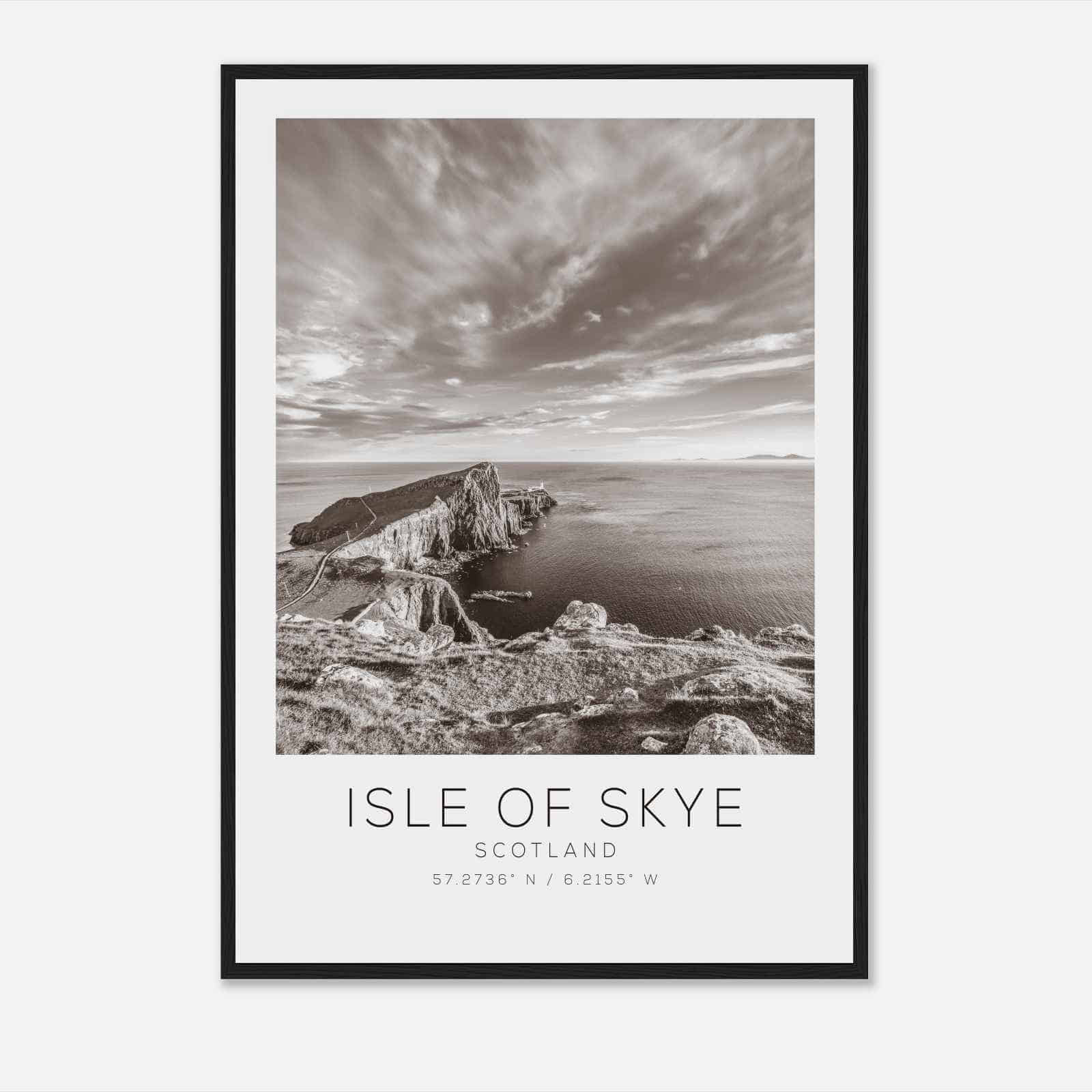 Isle of Skye Scotland Travel Photo Poster BW, Isle of Skye Travel Print, Minimalist Travel Poster Print