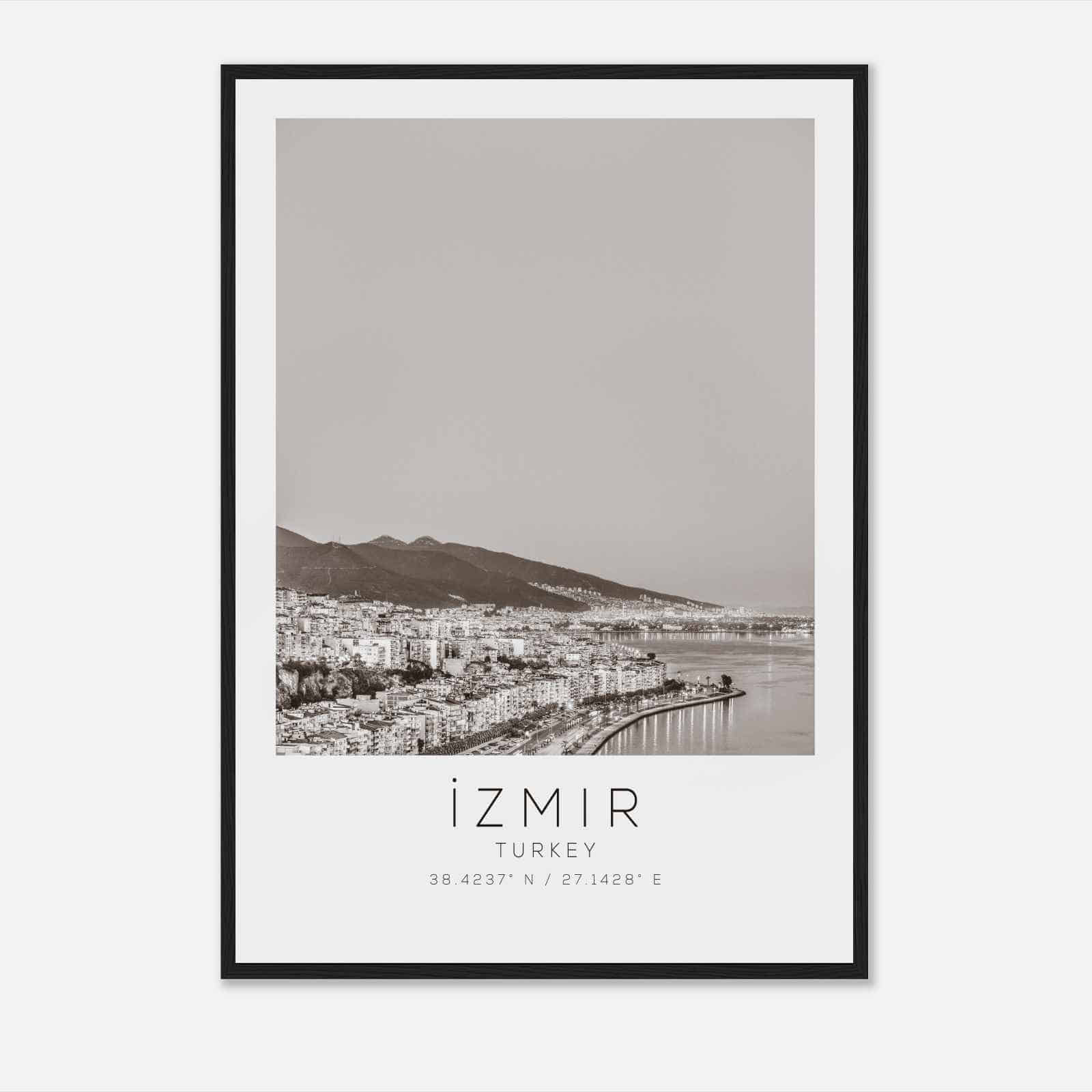 Izmir Turkey Travel Photo Poster BW, Izmir Travel Print, Minimalist Travel Poster Print