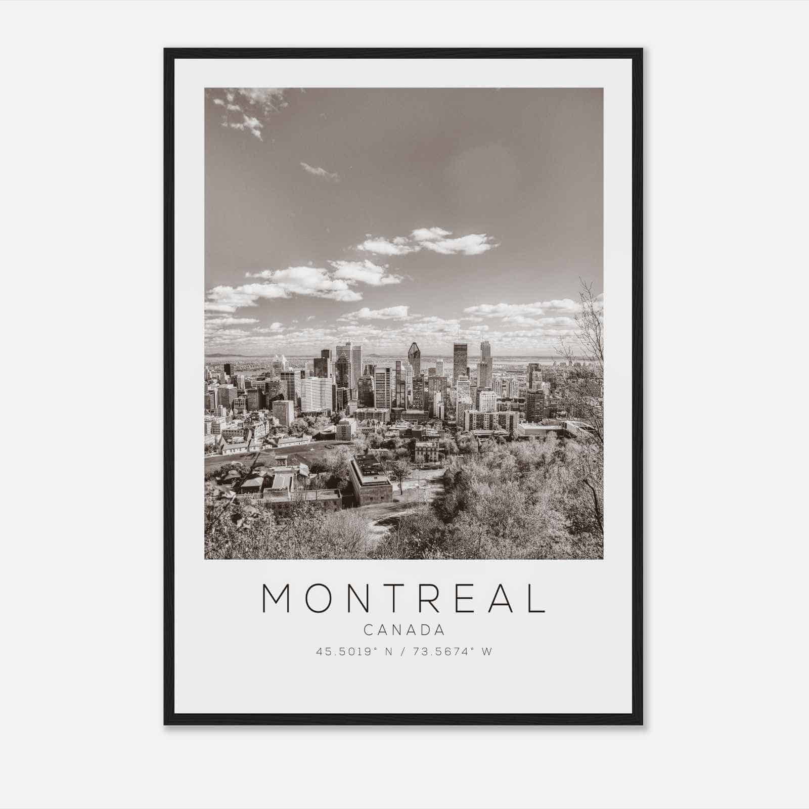 Montreal Canada Travel Photo Poster BW, Montreal Travel Print, Minimalist Travel Poster Print