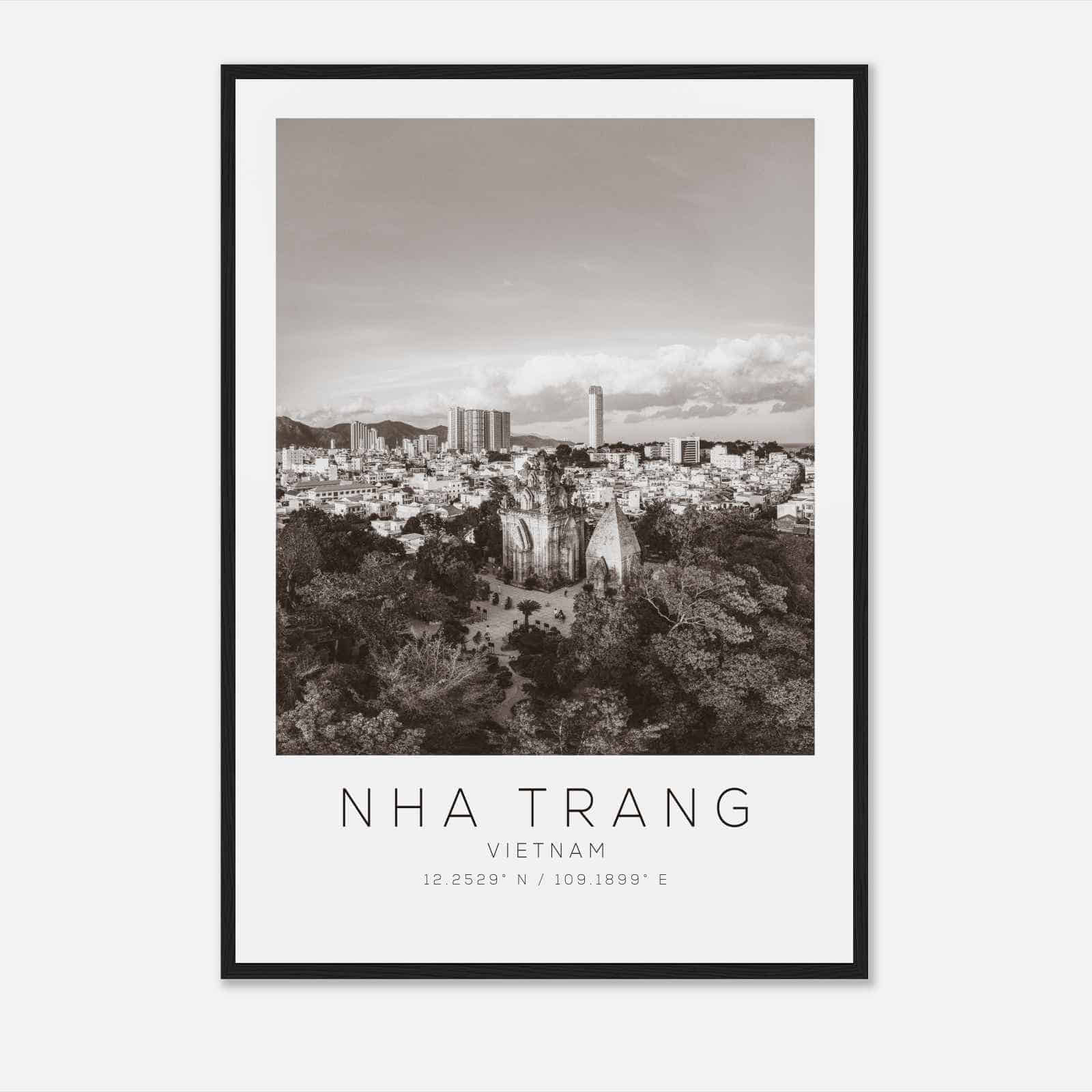 Nha Trang Vietnam Travel Photo Poster BW, Nha Trang Travel Print, Minimalist Travel Poster Print DS2