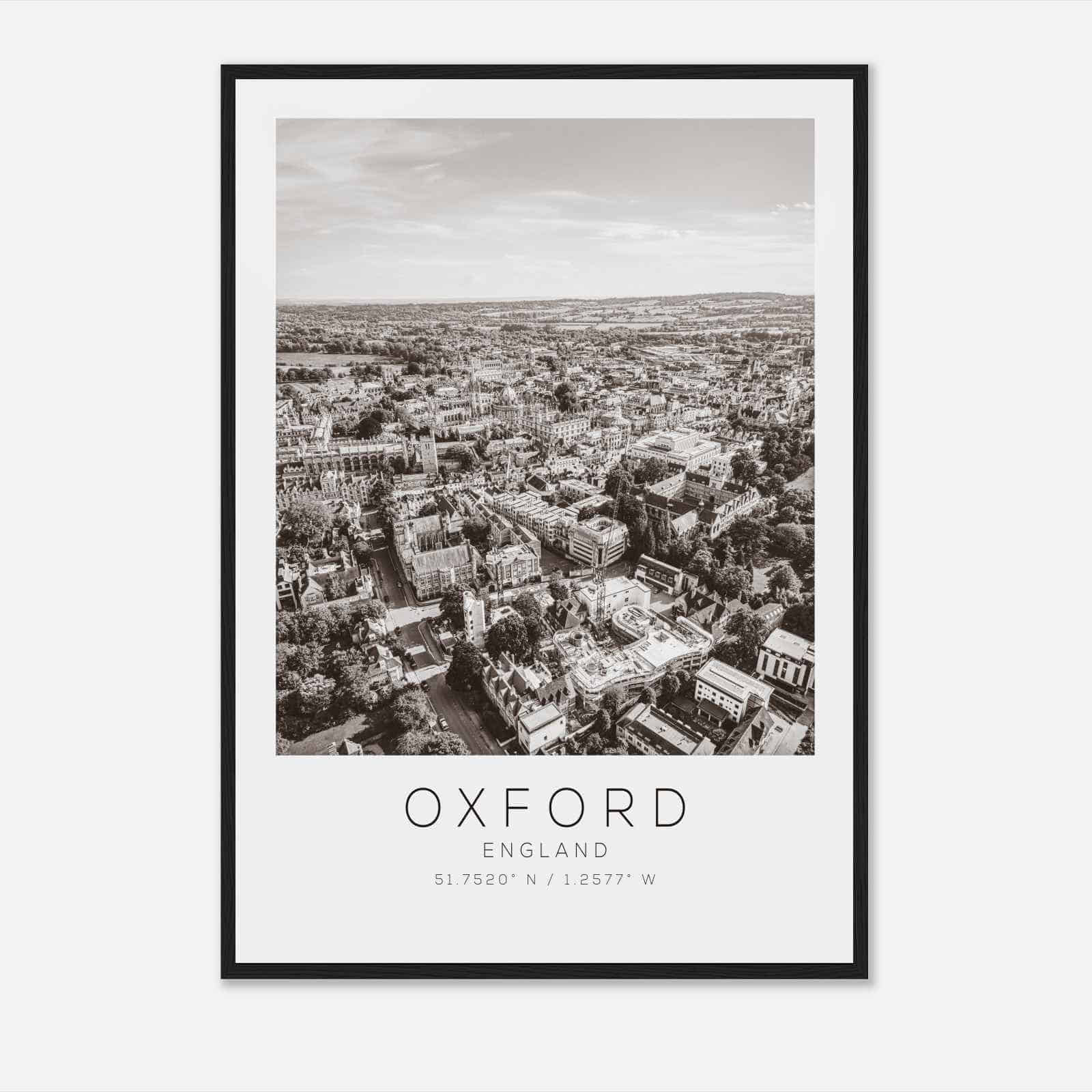 Oxford England Travel Photo Poster BW, Oxford Travel Print, Minimalist Travel Poster Print
