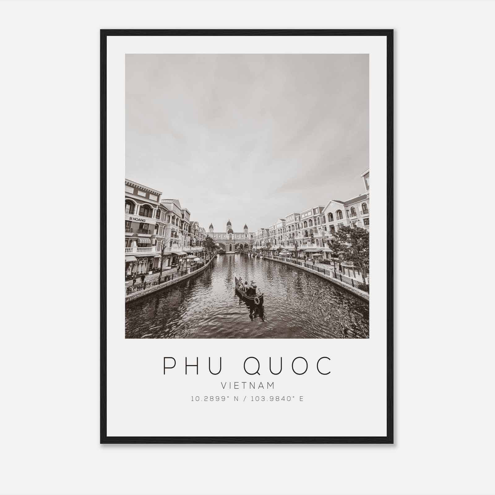 Phu Quoc Vietnam Travel Photo Poster BW, Phu Quoc Travel Print, Minimalist Travel Poster Print