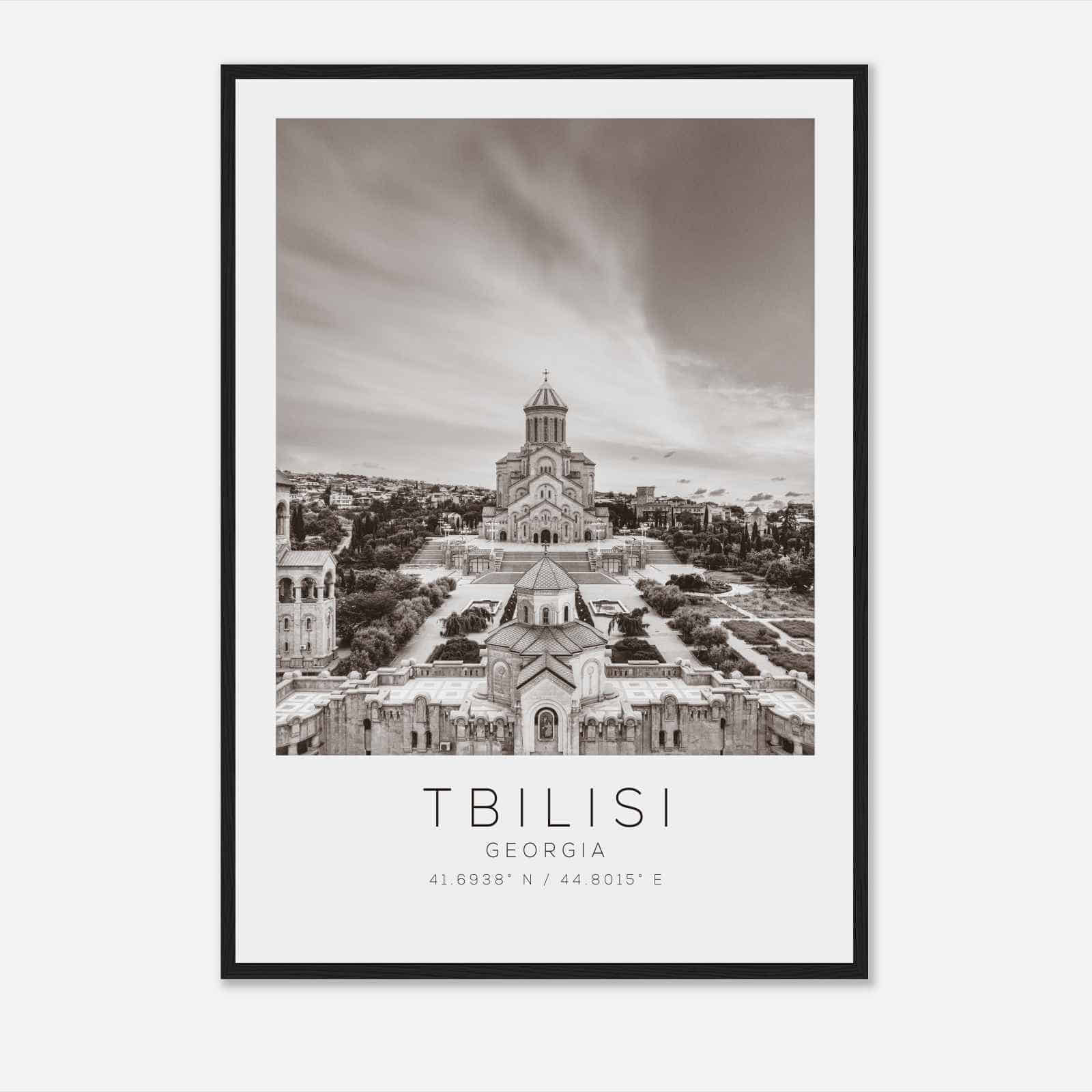 Tbilisi Georgia Travel Photo Poster BW, Tbilisi Travel Print, Minimalist Travel Poster Print DS2