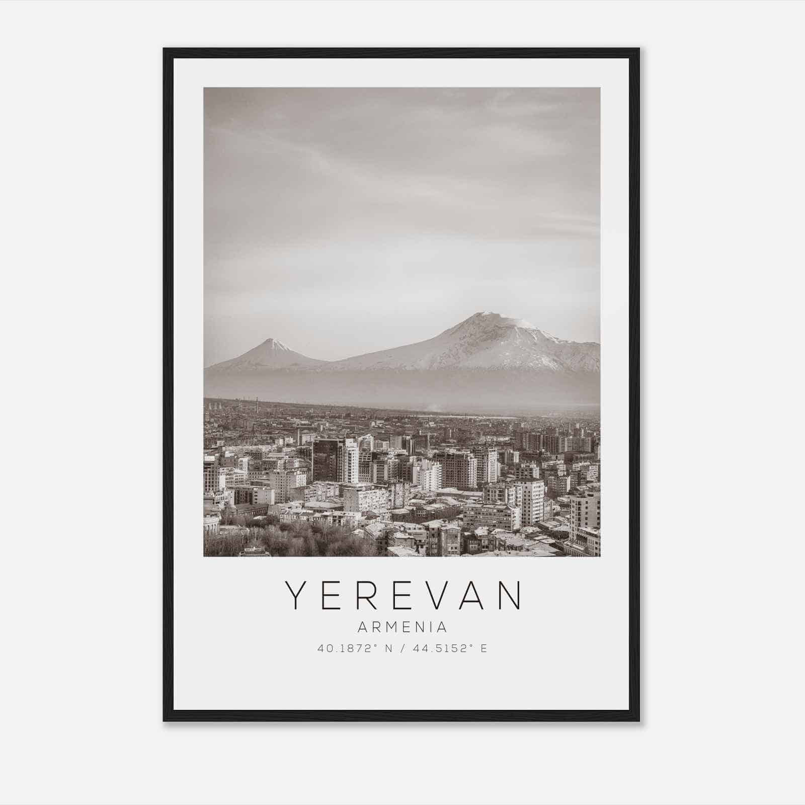 Yerevan Armenia Travel Photo Poster BW, Yerevan Travel Print, Minimalist Travel Poster Print