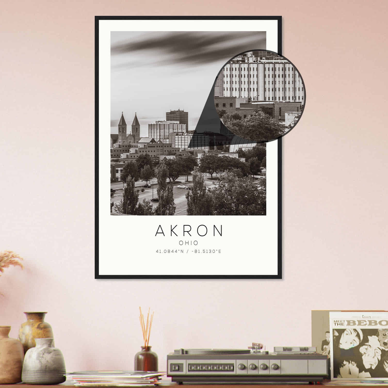 Deerfield Kansas Map Poster, Modern Home Decor Wall Art Print (Copy)