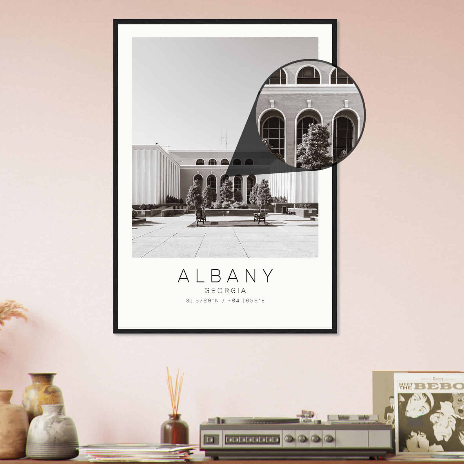 Deerfield Kansas Map Poster, Modern Home Decor Wall Art Print (Copy)