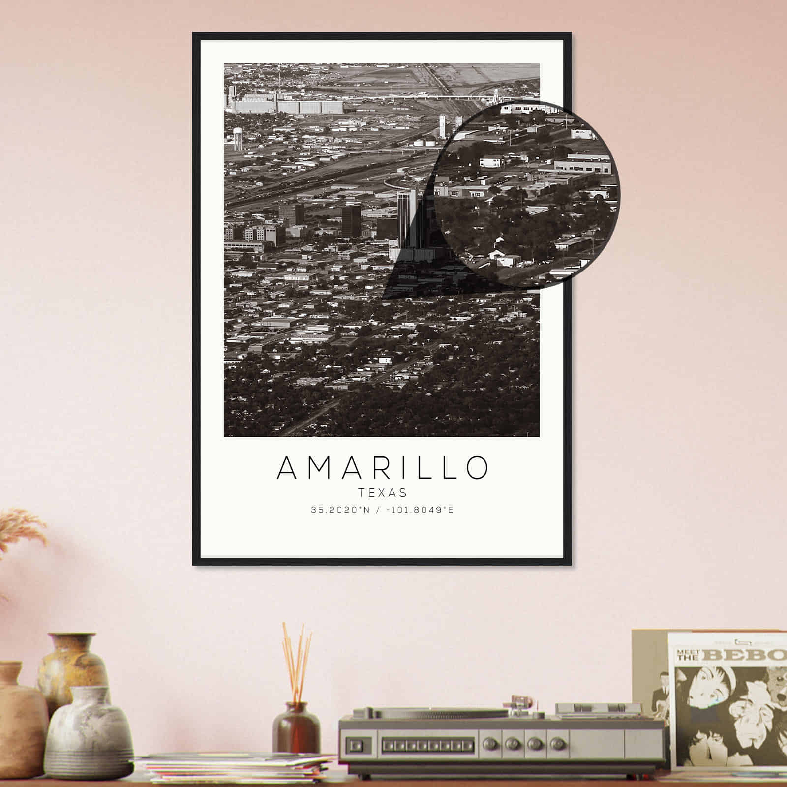 Deerfield Kansas Map Poster, Modern Home Decor Wall Art Print (Copy)