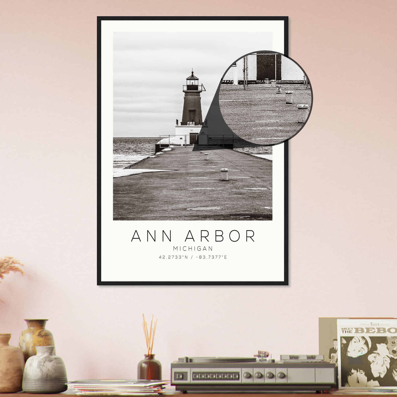 Deerfield Kansas Map Poster, Modern Home Decor Wall Art Print (Copy)