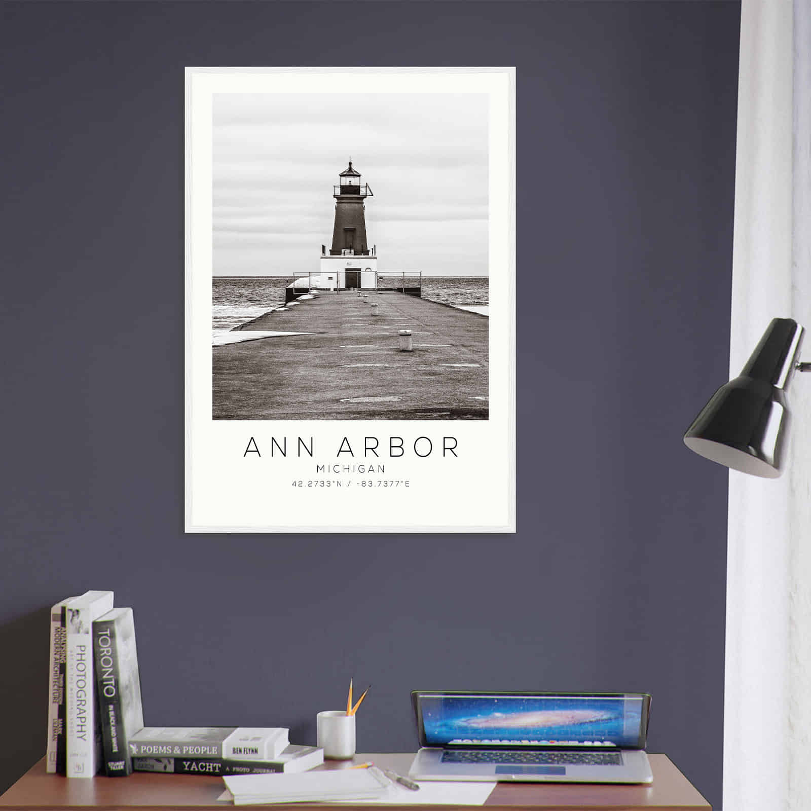 Deerfield Kansas Map Poster, Modern Home Decor Wall Art Print (Copy)