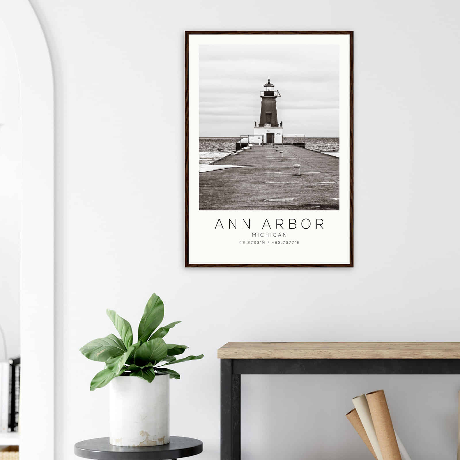 Deerfield Kansas Map Poster, Modern Home Decor Wall Art Print (Copy)