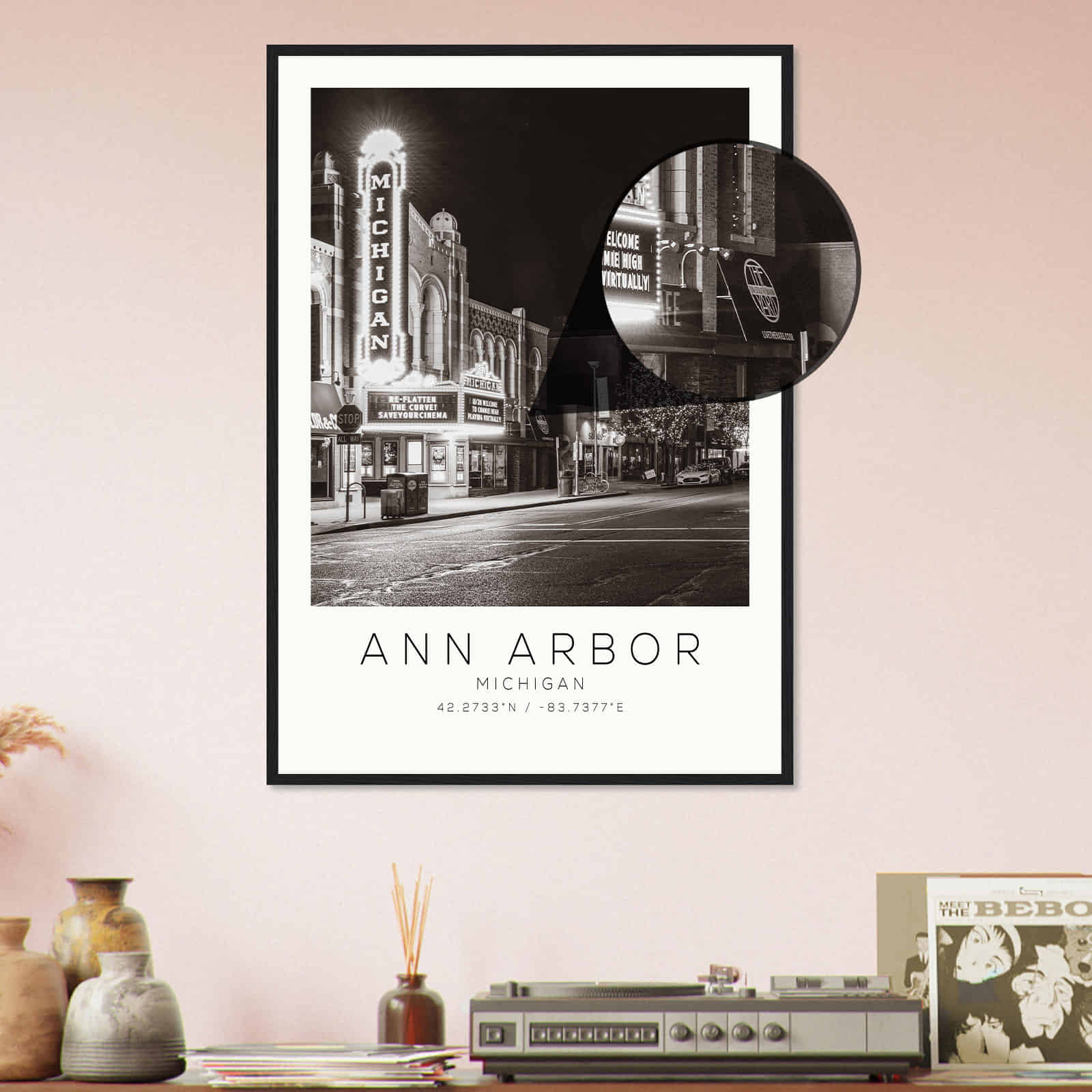 Deerfield Kansas Map Poster, Modern Home Decor Wall Art Print (Copy)