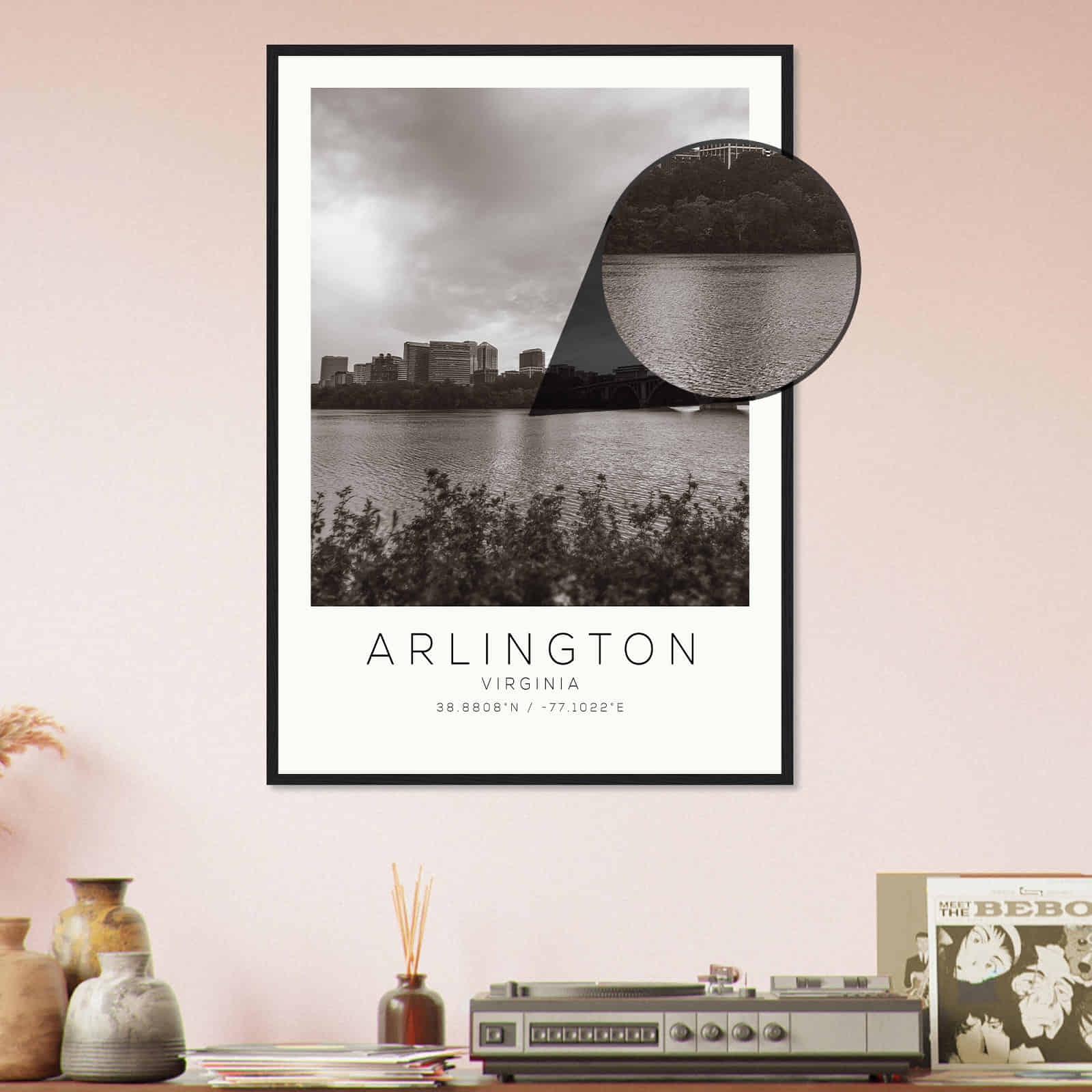 Deerfield Kansas Map Poster, Modern Home Decor Wall Art Print (Copy)