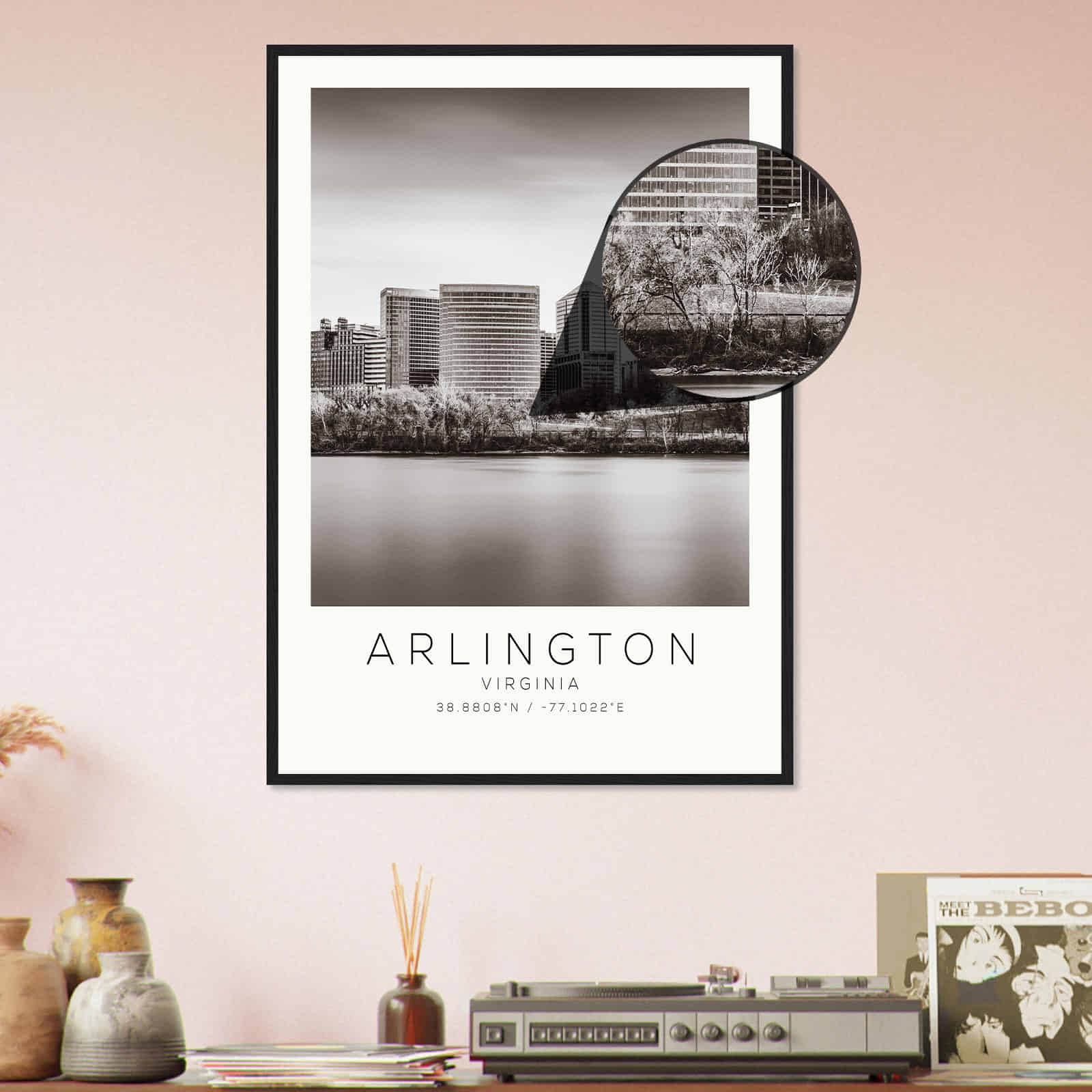 Deerfield Kansas Map Poster, Modern Home Decor Wall Art Print (Copy)