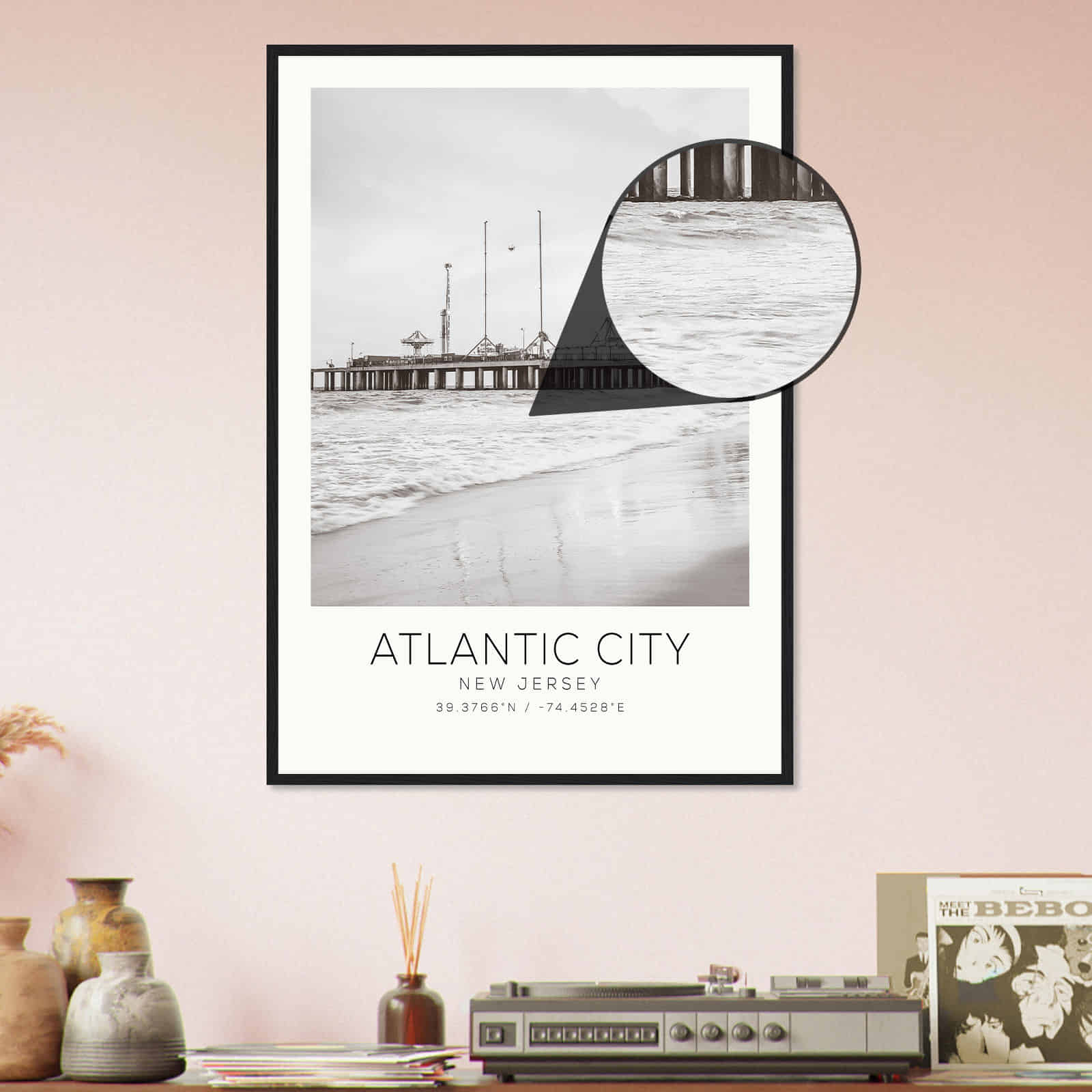 Deerfield Kansas Map Poster, Modern Home Decor Wall Art Print (Copy)