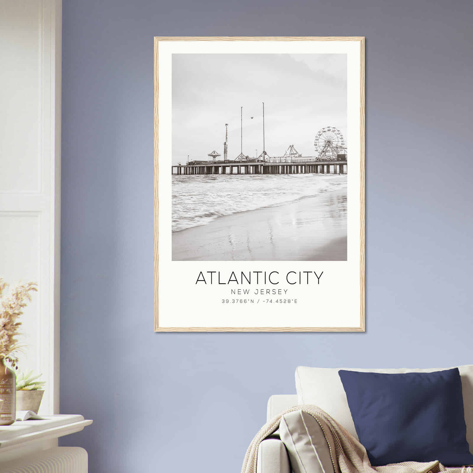 Deerfield Kansas Map Poster, Modern Home Decor Wall Art Print (Copy)