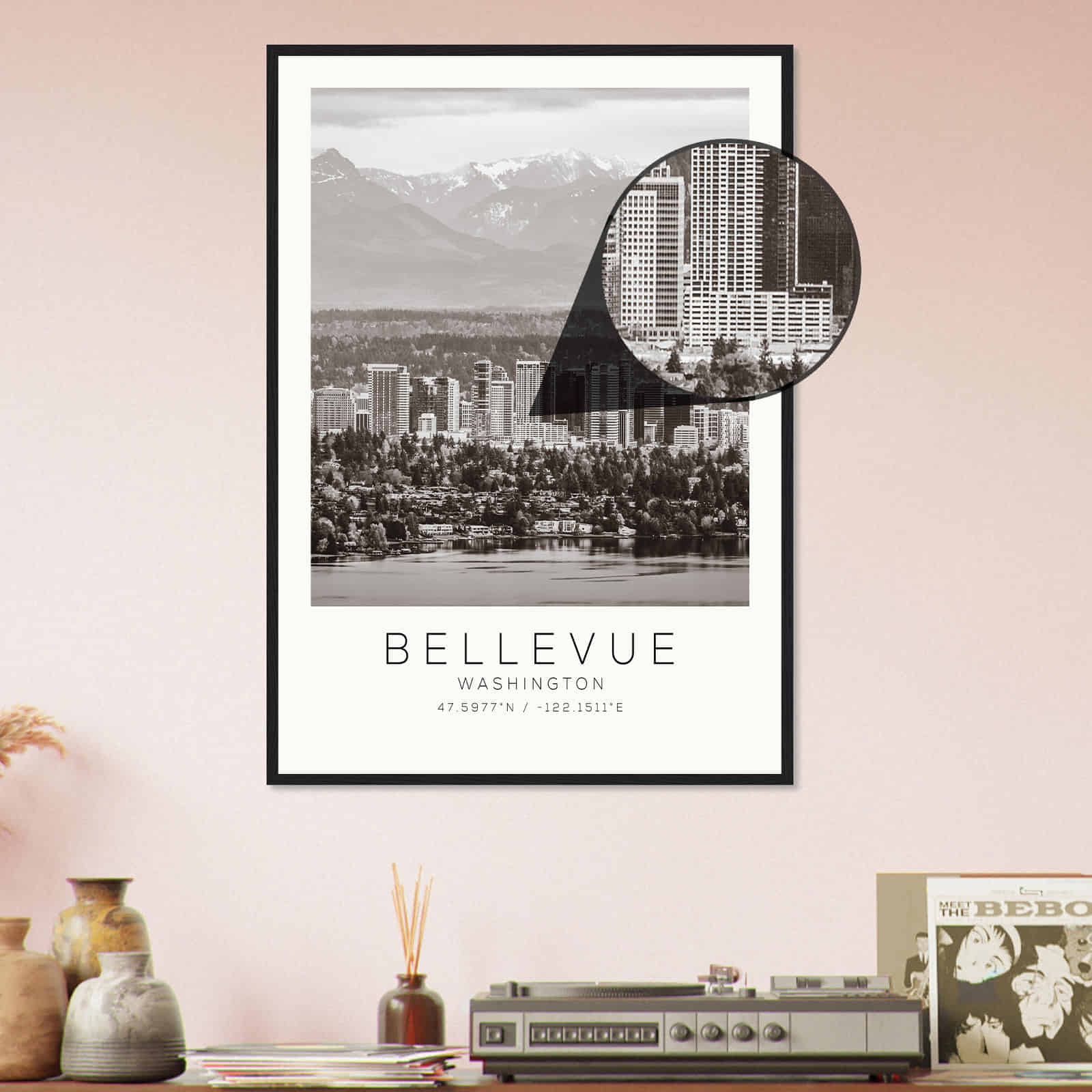 Deerfield Kansas Map Poster, Modern Home Decor Wall Art Print (Copy)