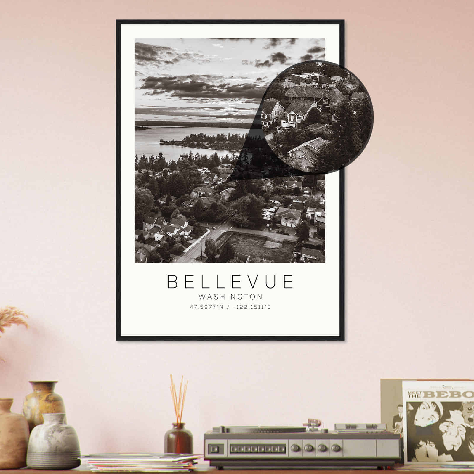 Deerfield Kansas Map Poster, Modern Home Decor Wall Art Print (Copy)