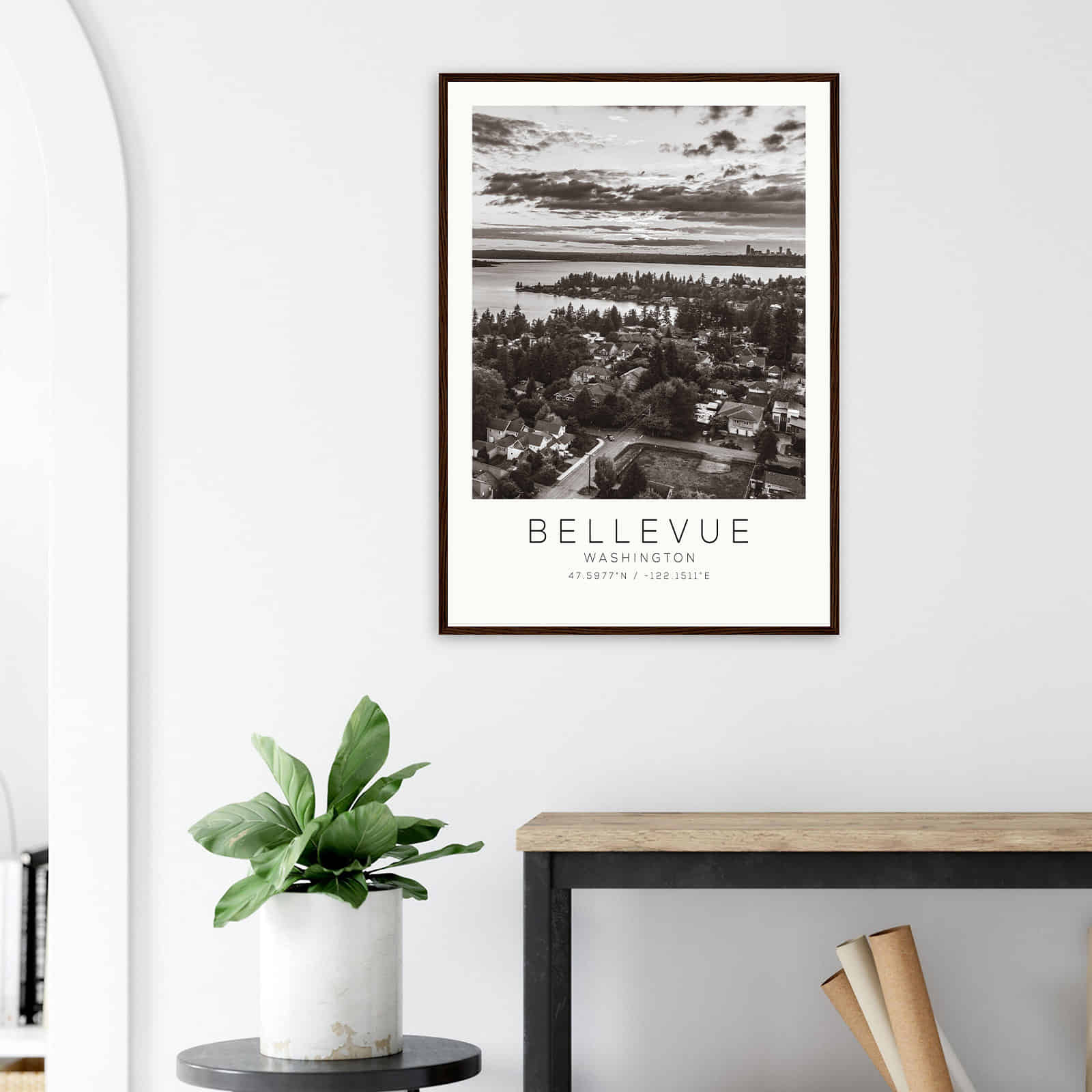 Deerfield Kansas Map Poster, Modern Home Decor Wall Art Print (Copy)