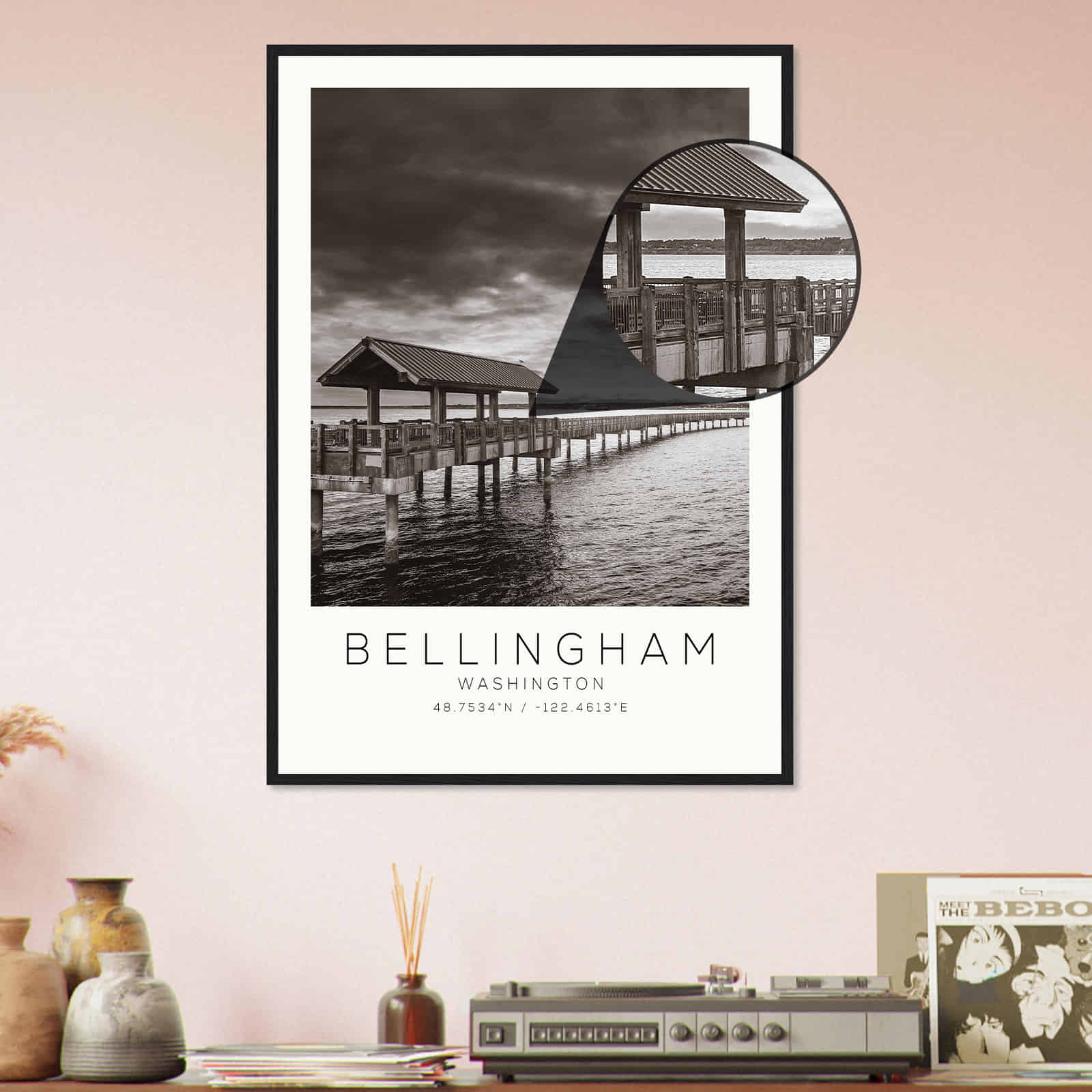 Deerfield Kansas Map Poster, Modern Home Decor Wall Art Print (Copy)