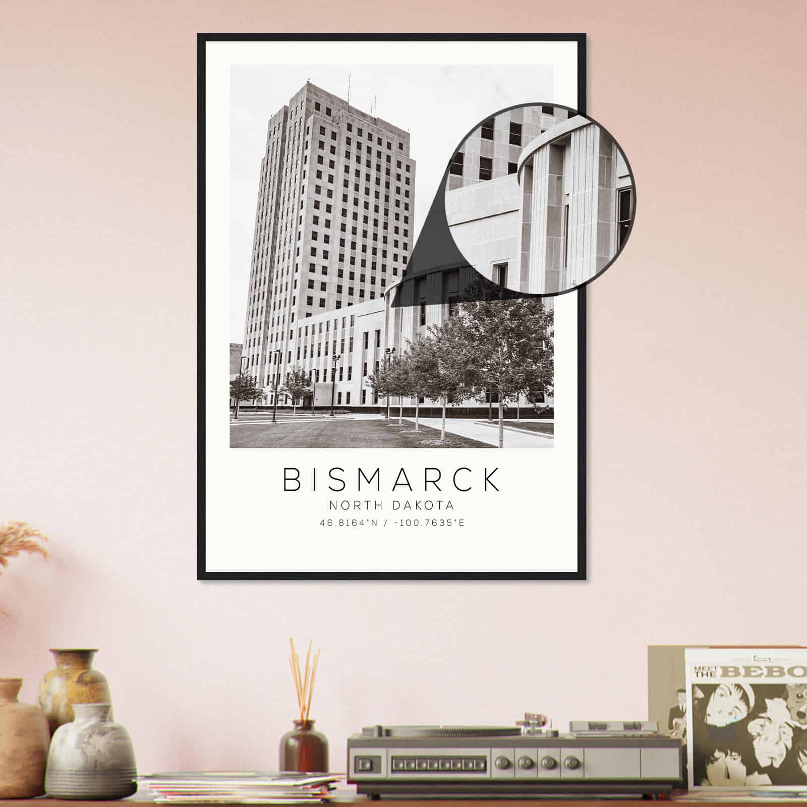 Deerfield Kansas Map Poster, Modern Home Decor Wall Art Print (Copy)