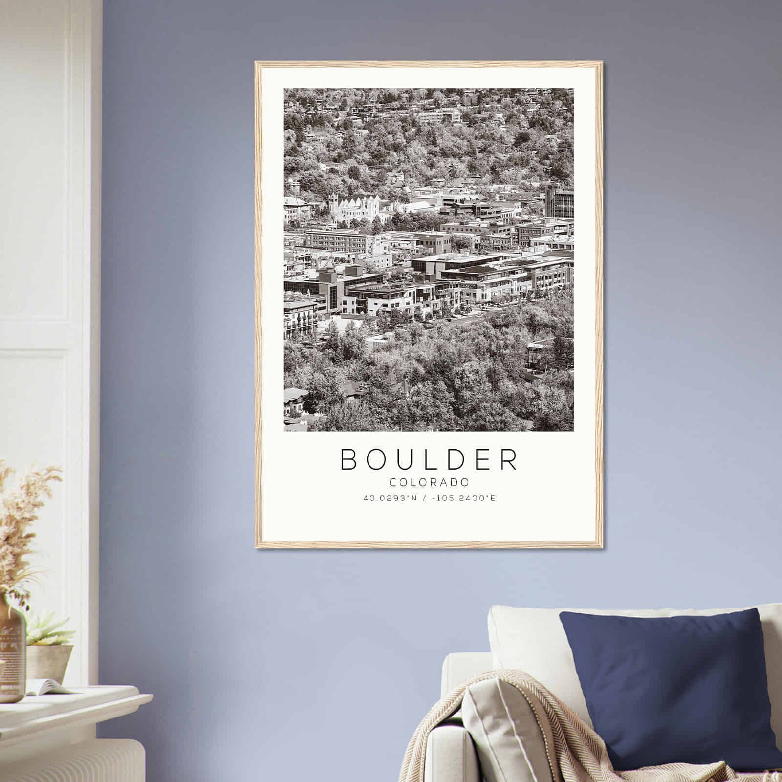 Deerfield Kansas Map Poster, Modern Home Decor Wall Art Print (Copy)