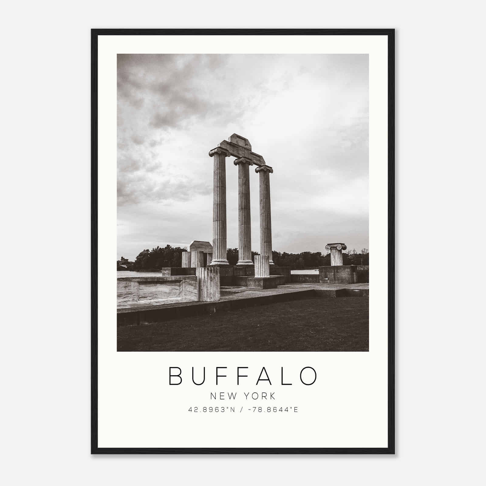 Buffalo New York Photo Travel Poster BW, Buffalo New York Travel Print, Minimalist Travel Print DS3 Buffalo New York Photo Travel Poster BW, Buffalo New York Travel Print, Minimalist Travel Print DS3