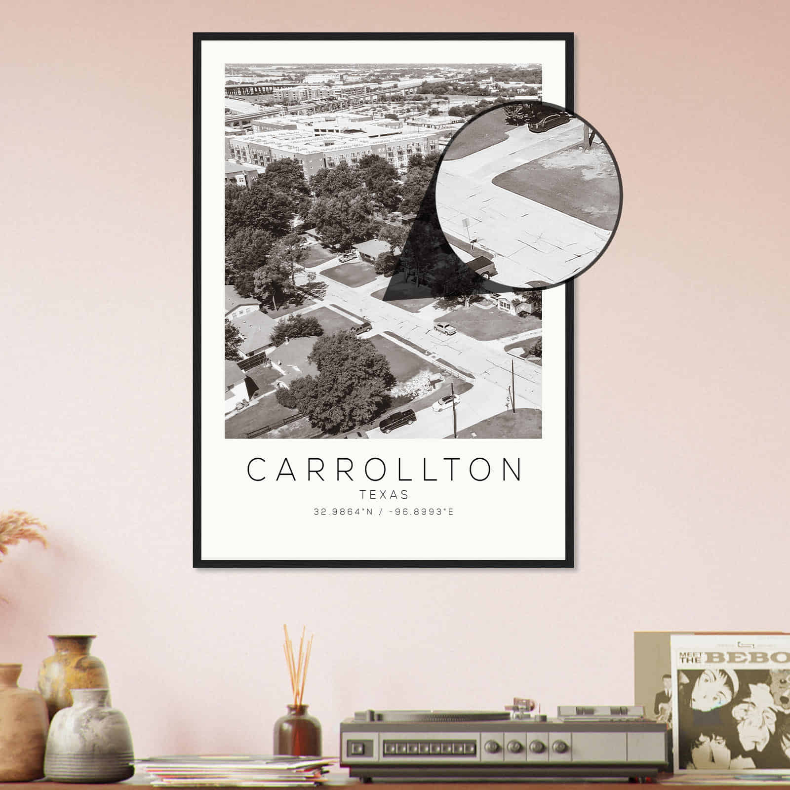 Deerfield Kansas Map Poster, Modern Home Decor Wall Art Print (Copy)