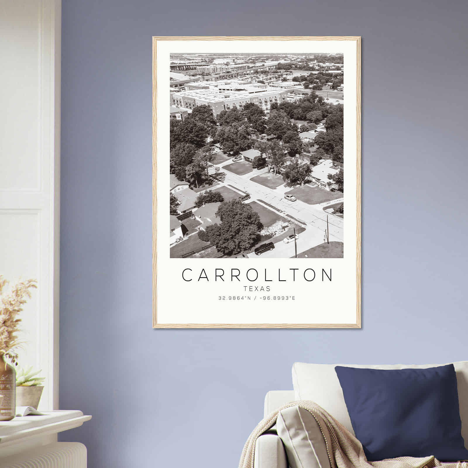 Deerfield Kansas Map Poster, Modern Home Decor Wall Art Print (Copy)