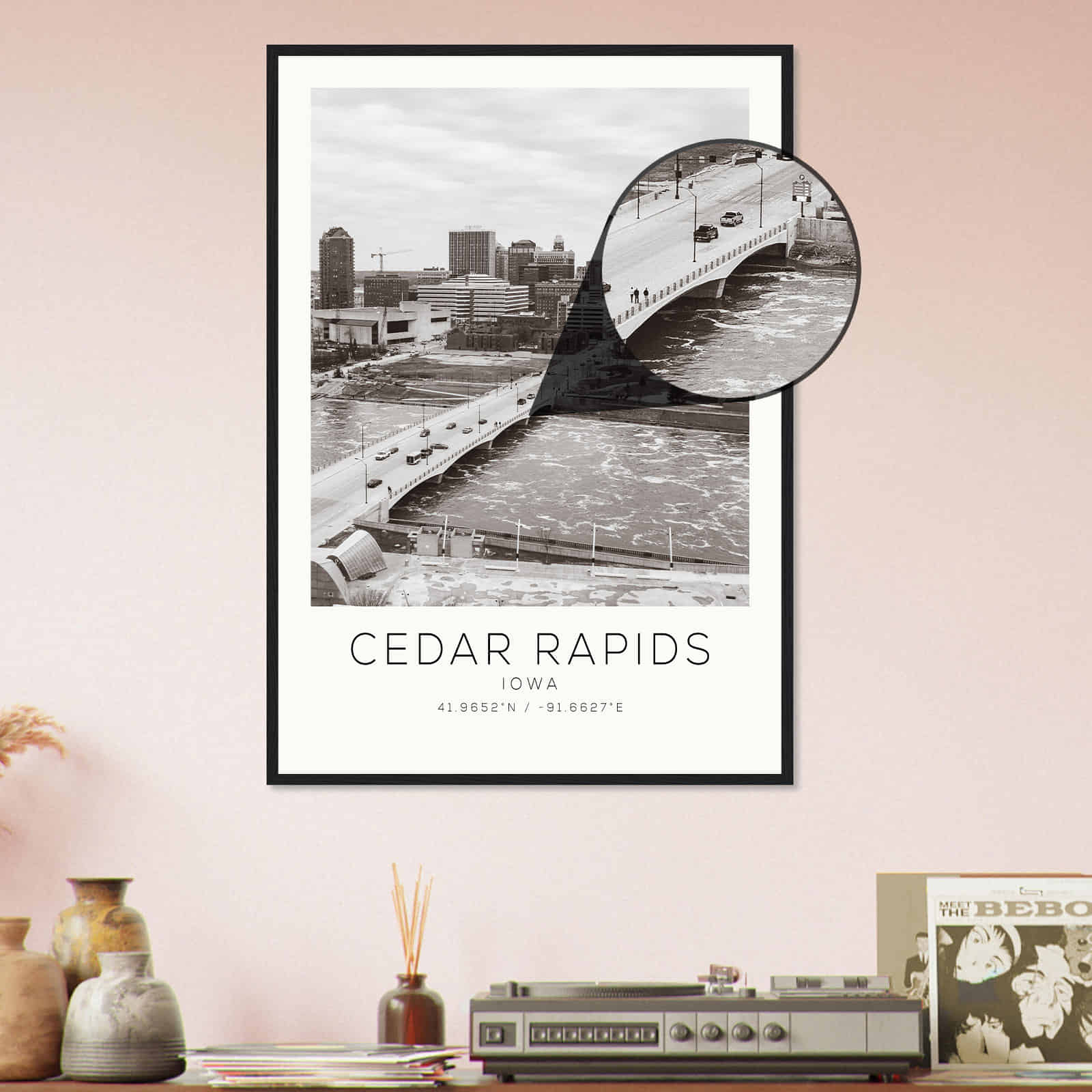 Deerfield Kansas Map Poster, Modern Home Decor Wall Art Print (Copy)