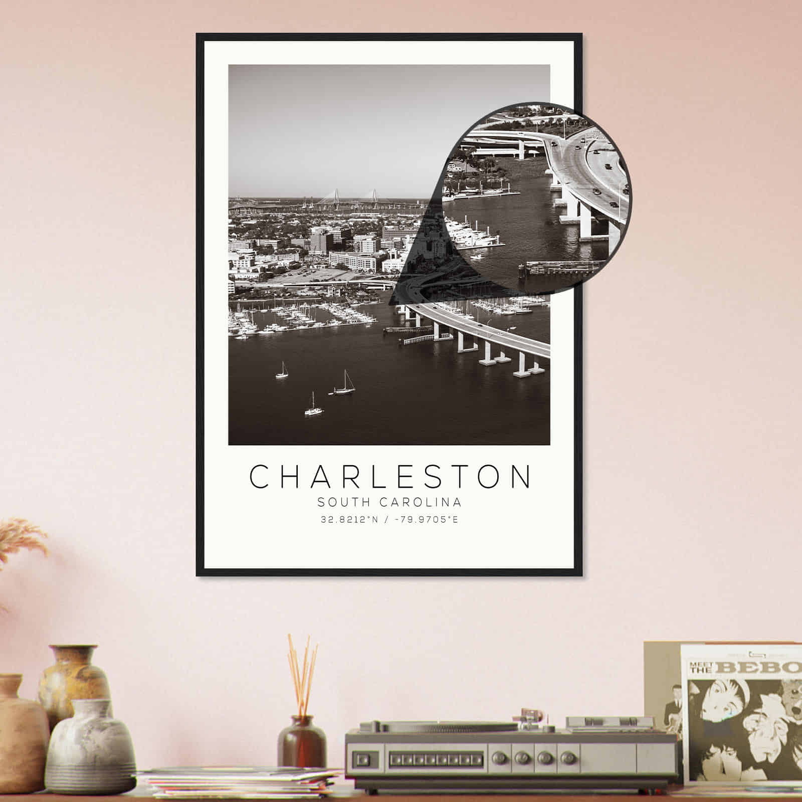 Deerfield Kansas Map Poster, Modern Home Decor Wall Art Print (Copy)