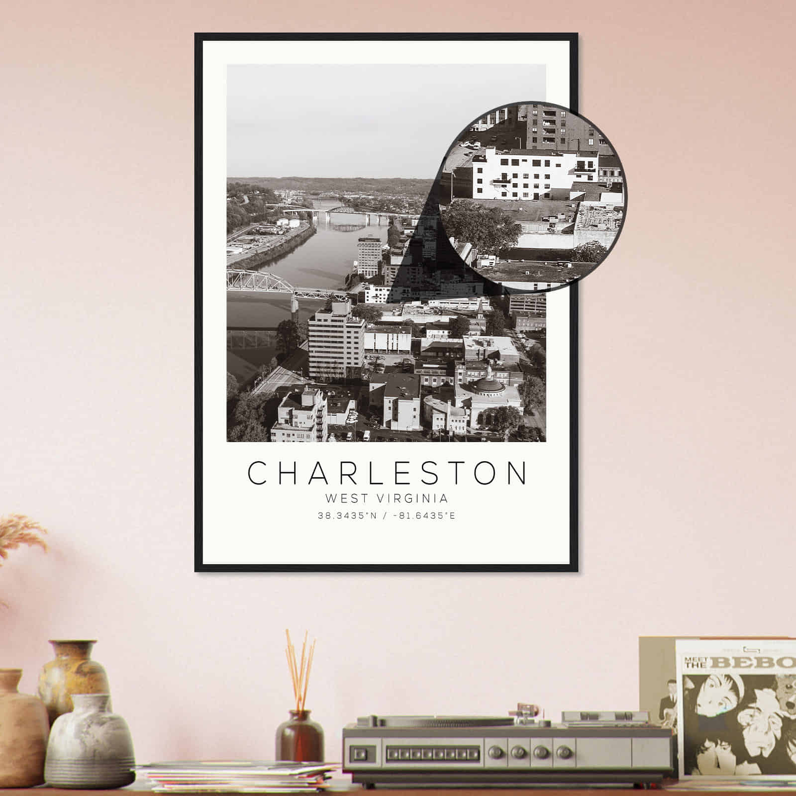 Deerfield Kansas Map Poster, Modern Home Decor Wall Art Print (Copy)