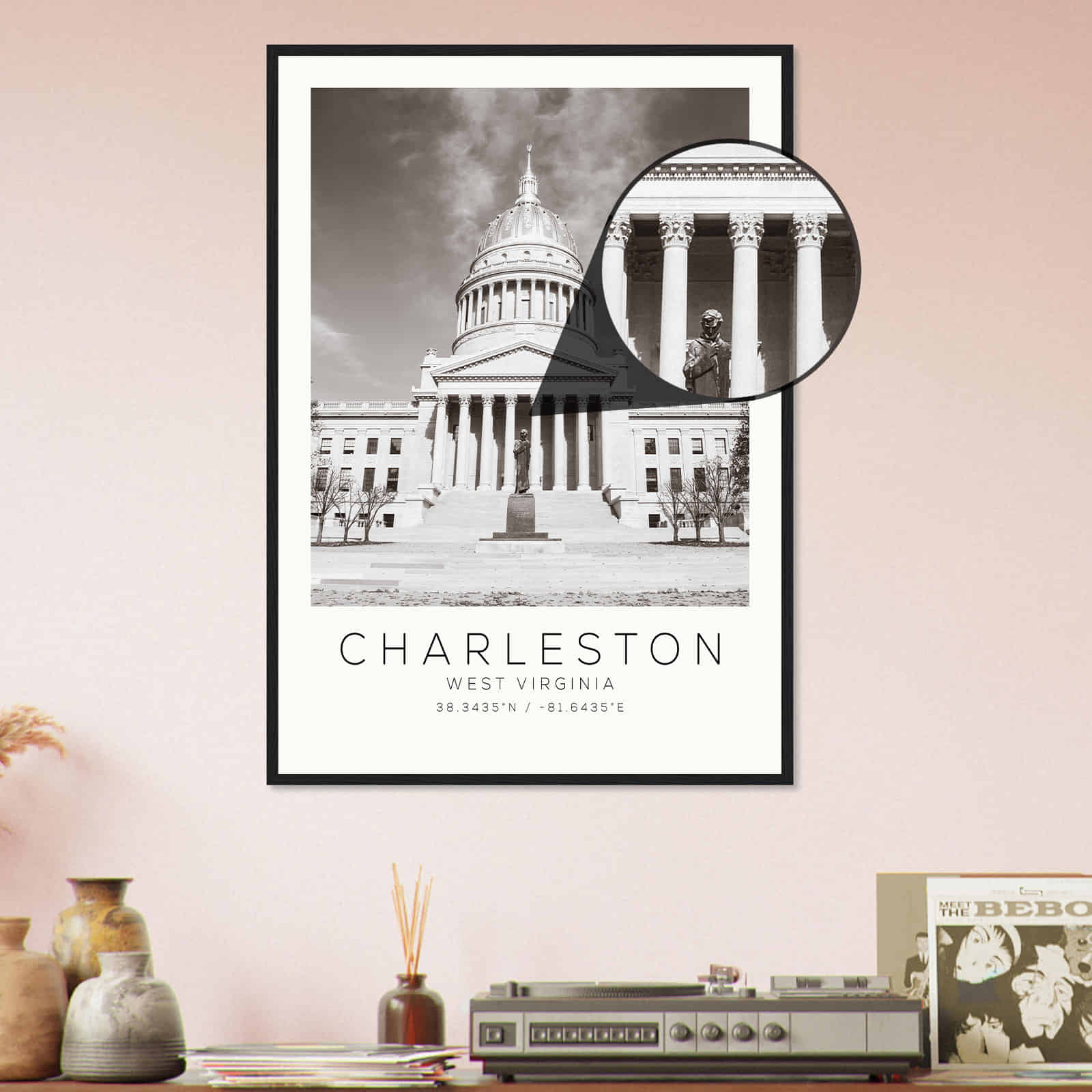 Deerfield Kansas Map Poster, Modern Home Decor Wall Art Print (Copy)