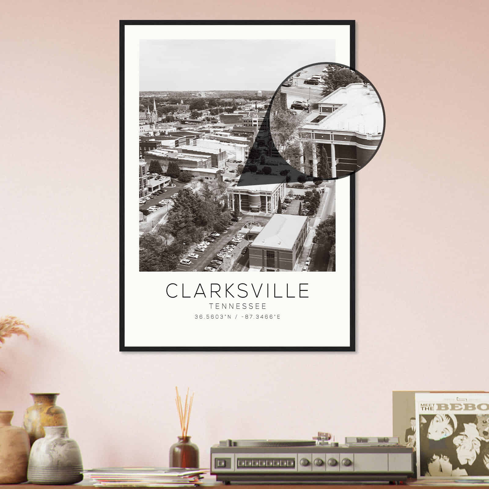 Deerfield Kansas Map Poster, Modern Home Decor Wall Art Print (Copy)