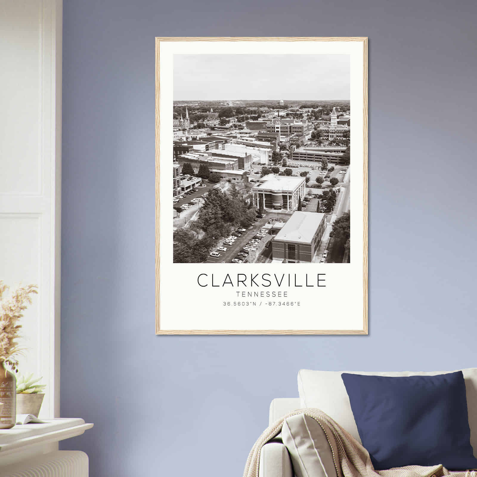 Deerfield Kansas Map Poster, Modern Home Decor Wall Art Print (Copy)