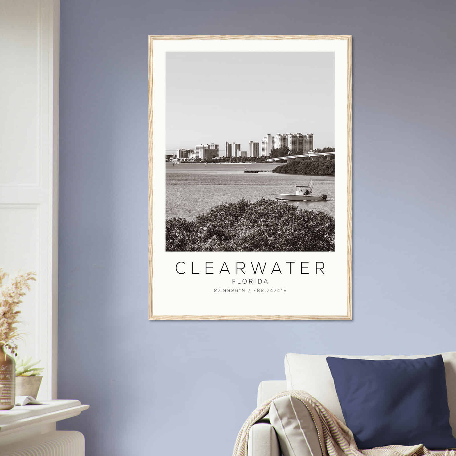 Deerfield Kansas Map Poster, Modern Home Decor Wall Art Print (Copy)